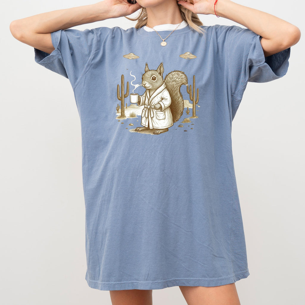 Coffee Squirrel Shirt | Comfort Colors 1717 Western UFO Tee