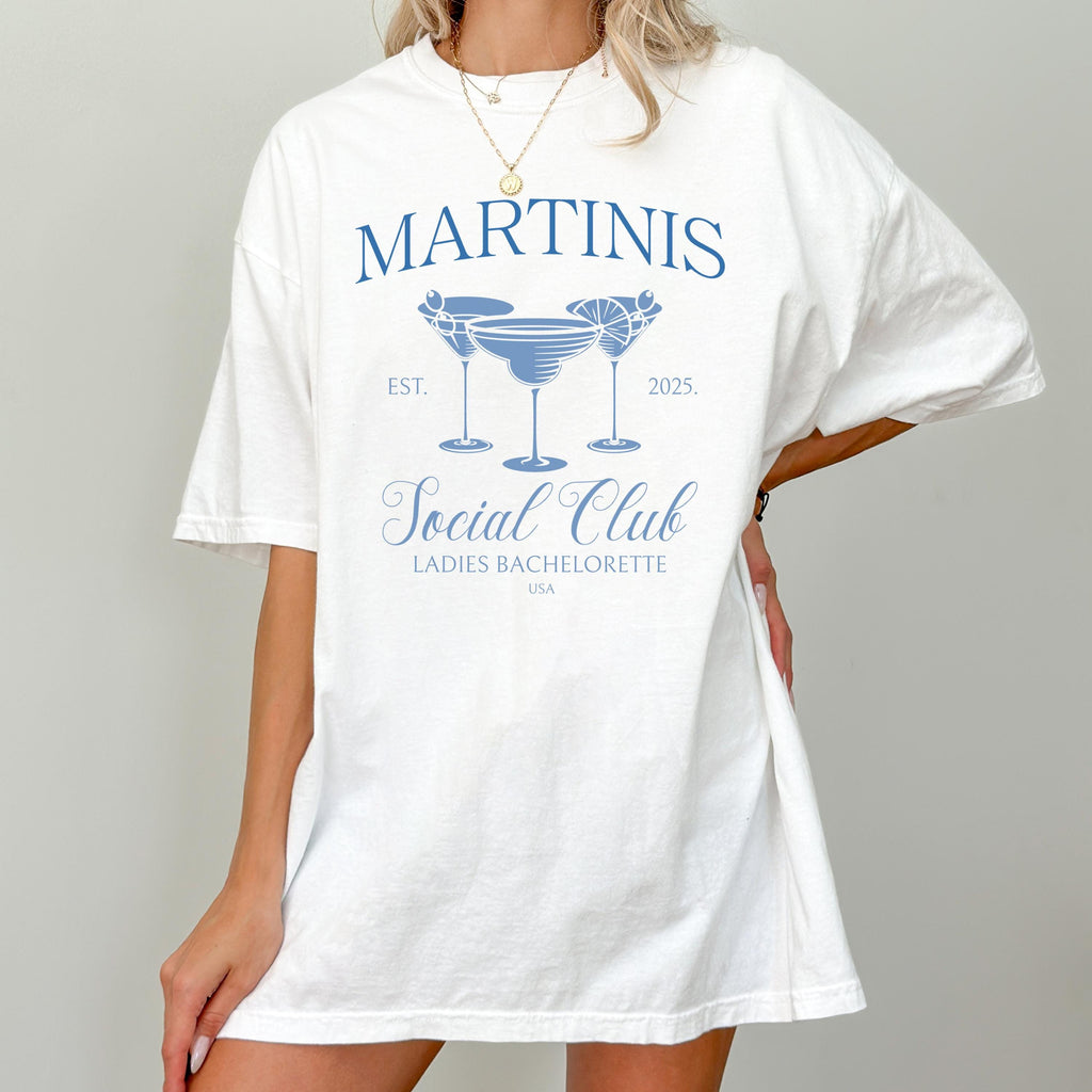 Martinis Social Club, Bachelorette party- Bride Crew Tee, Sorority Shirt