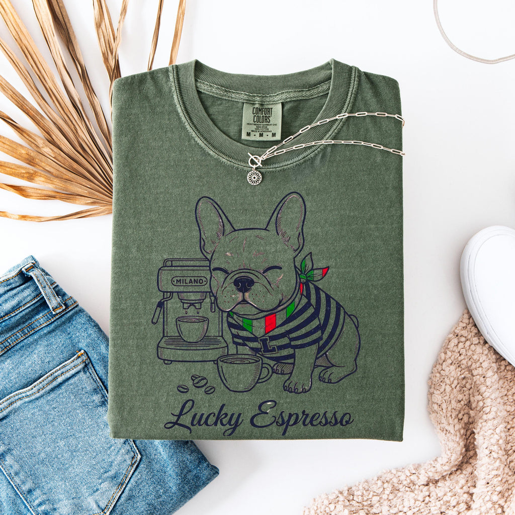 French Bulldog Coffee Lover Tee - Funny Dog Shirt