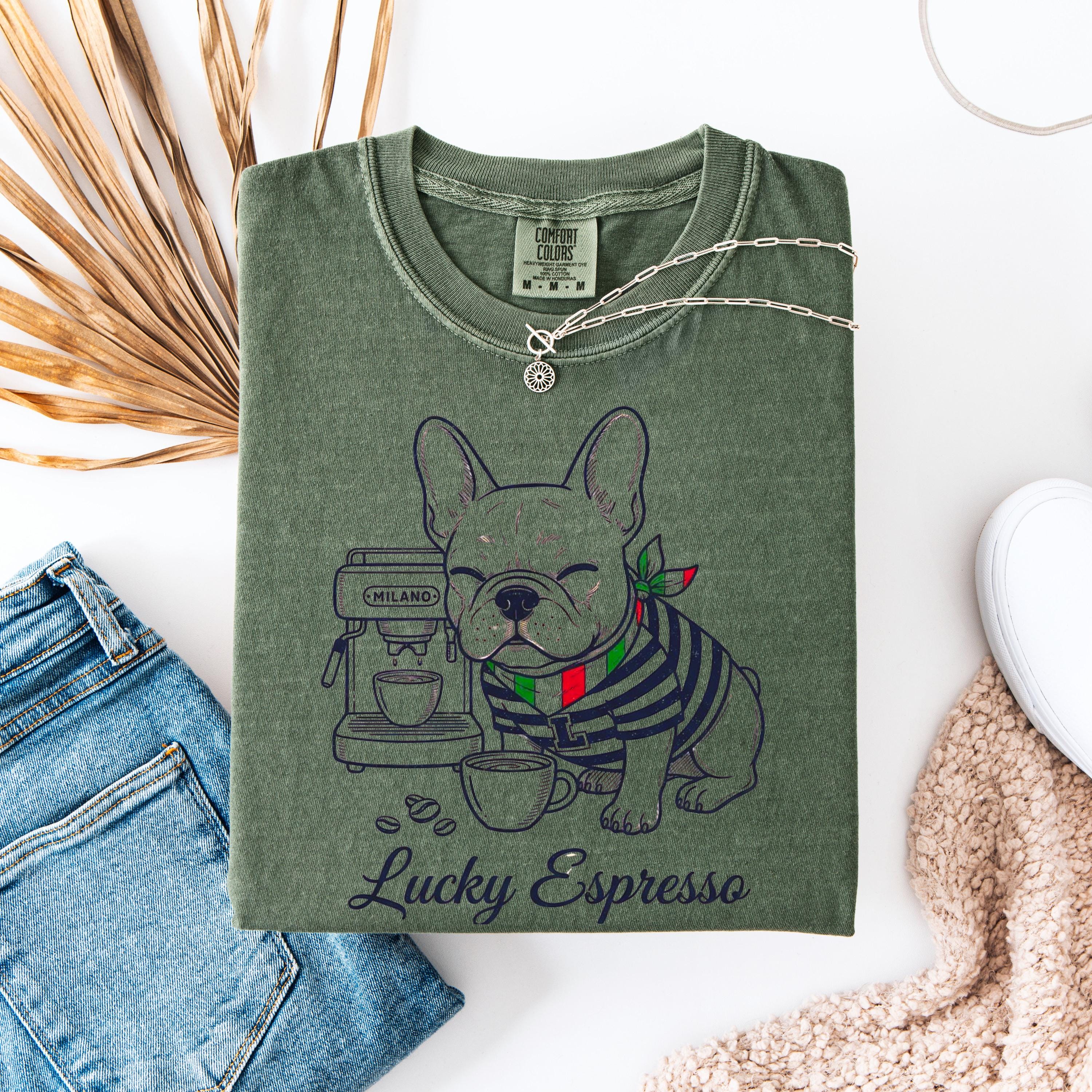 French Bulldog Coffee Lover Tee - Funny Dog Shirt