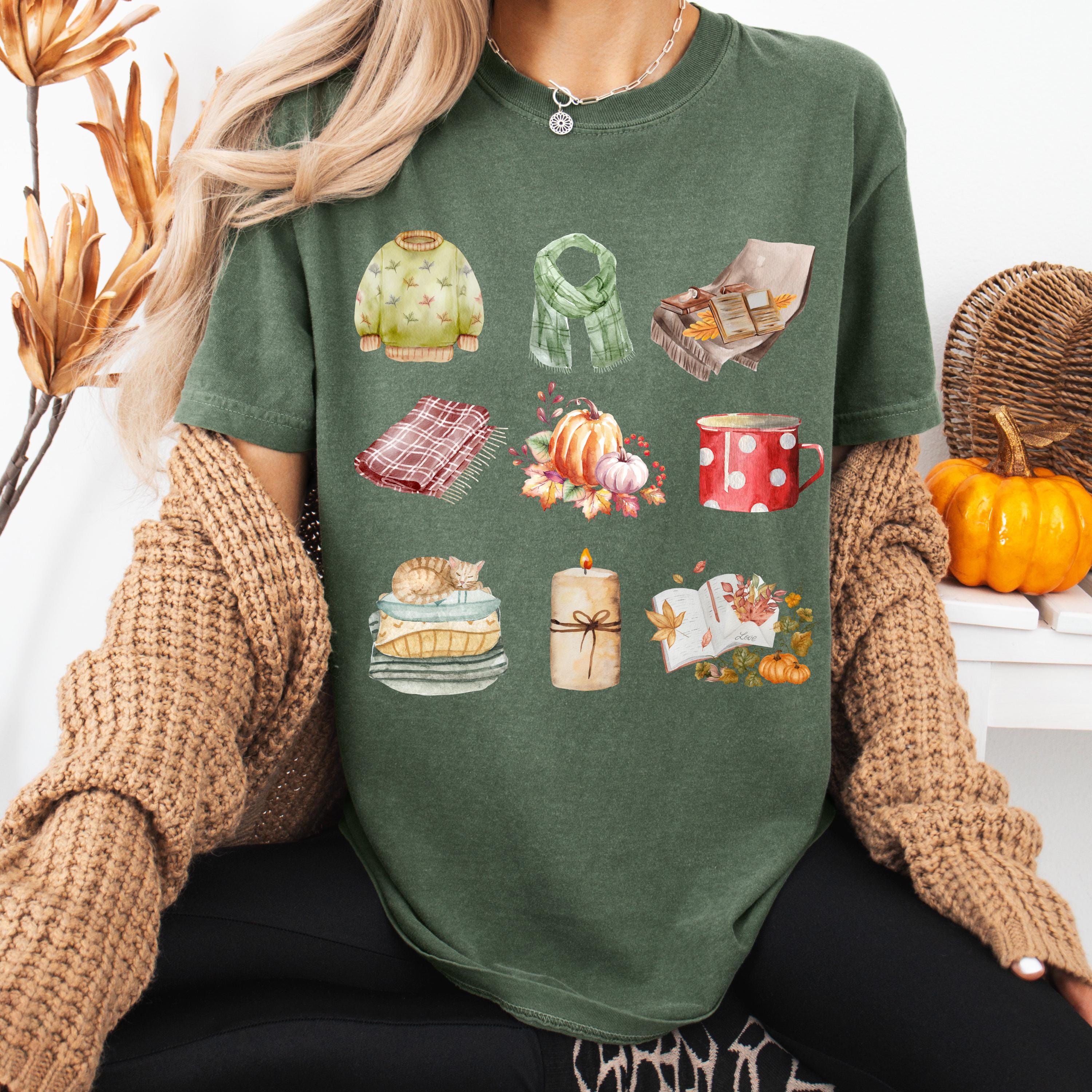 Cozy Fall Vibes Comfort Colors Tee, Autumn Graphic Shirt