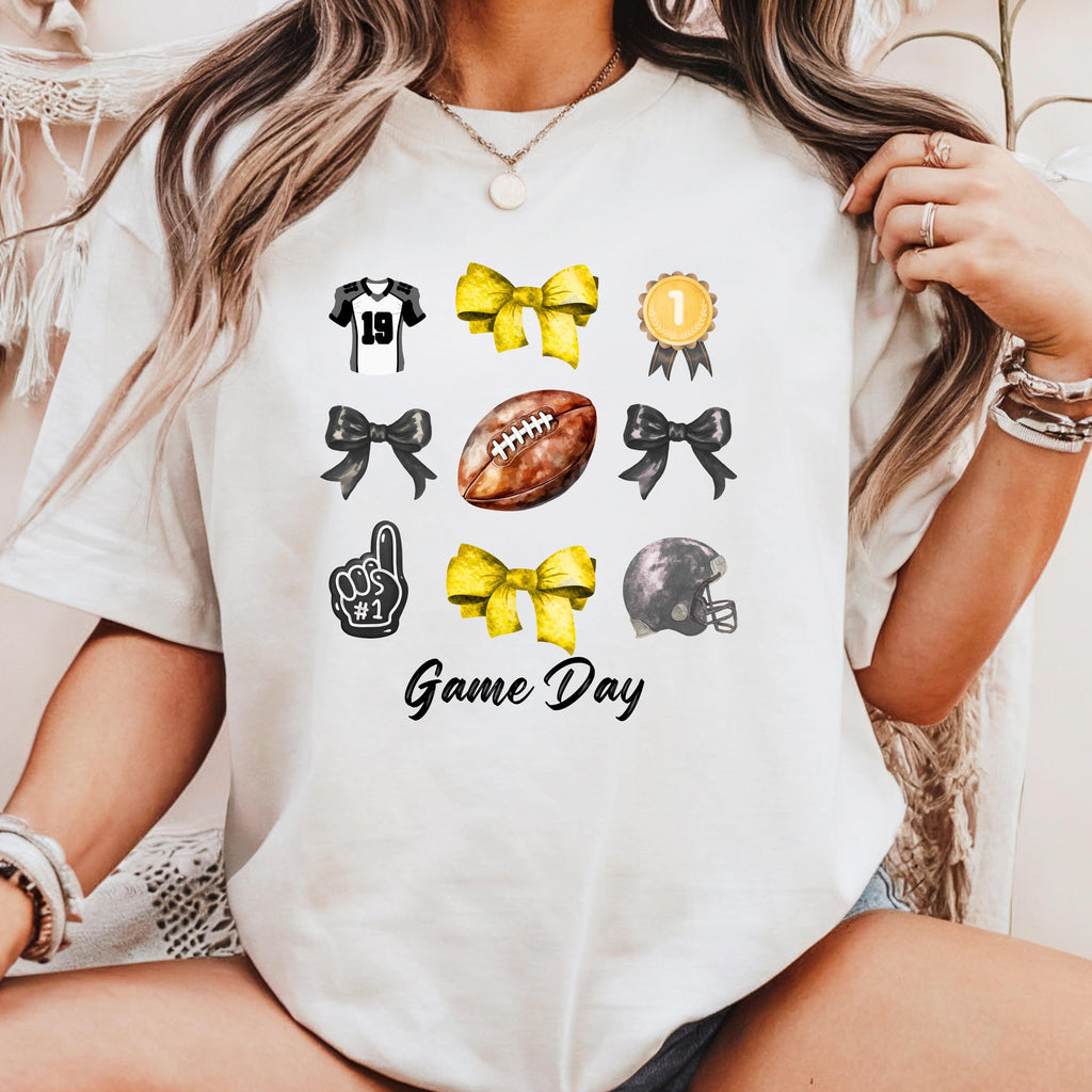 Football Mom Shirt - Sweatshirt, Game Day Crewneck with Bows gift