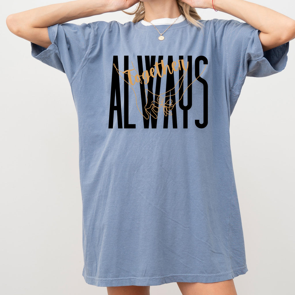 Together Pinky Promise Line Art Couples T-Shirt Vintage Gift