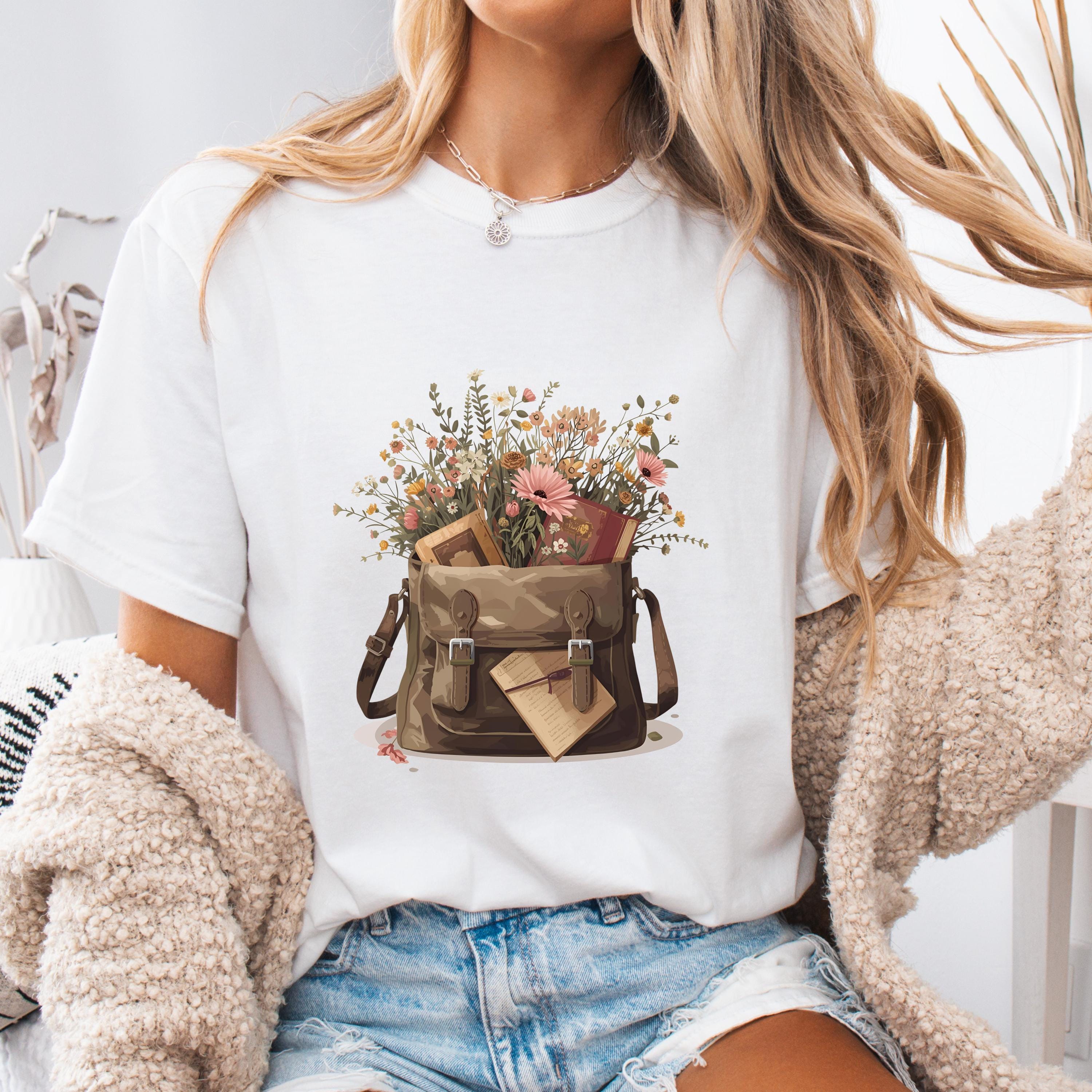 Book Lover Floral Tee | Teacher Wildflower Shirt