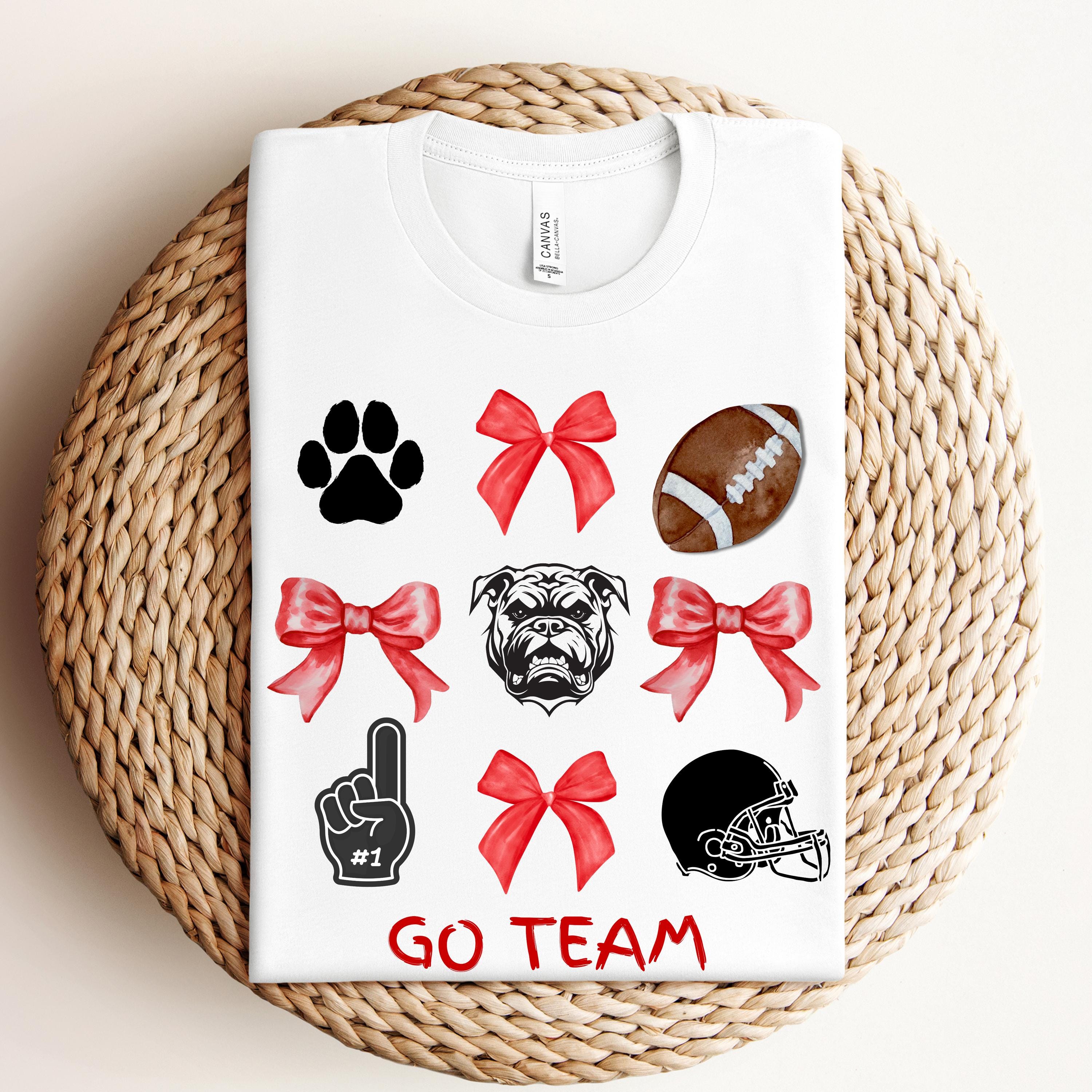 Red and Black Game Day Tee, College football