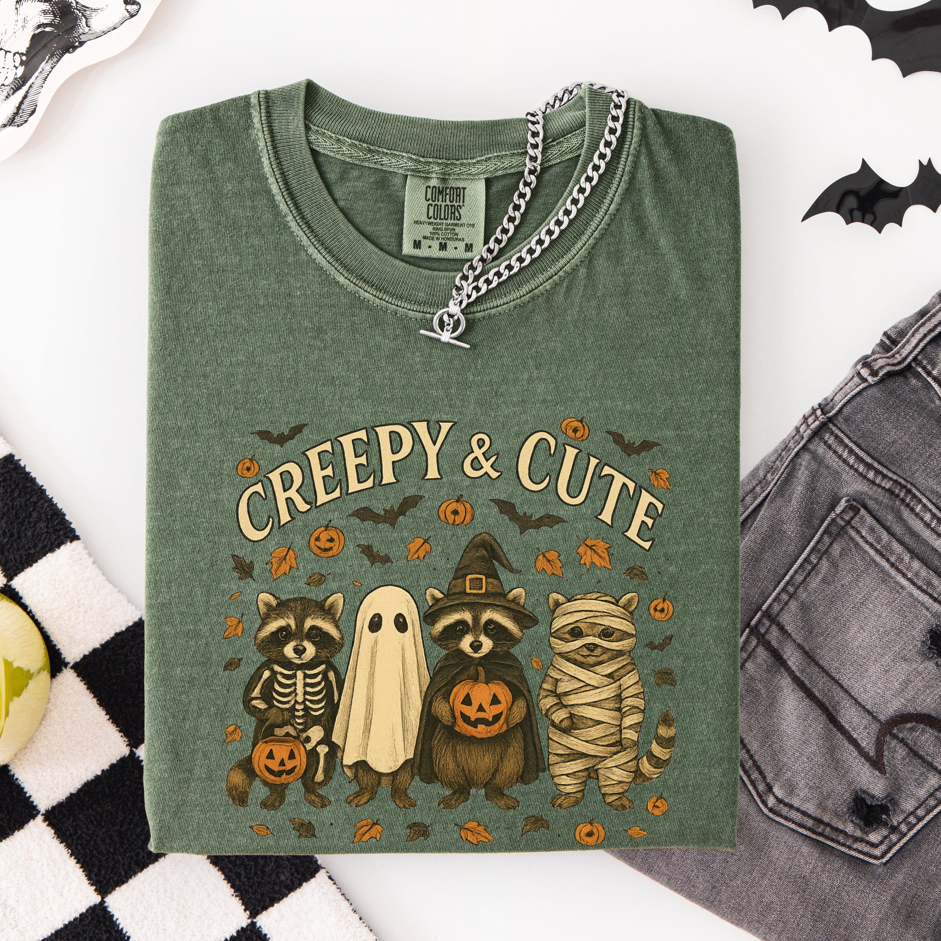 Retro Halloween Raccoon Shirt - Vintage Vibes Tee