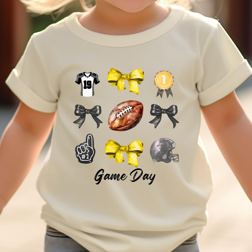 Football Kids Game Day Shirt, Bella Canvas 3001T