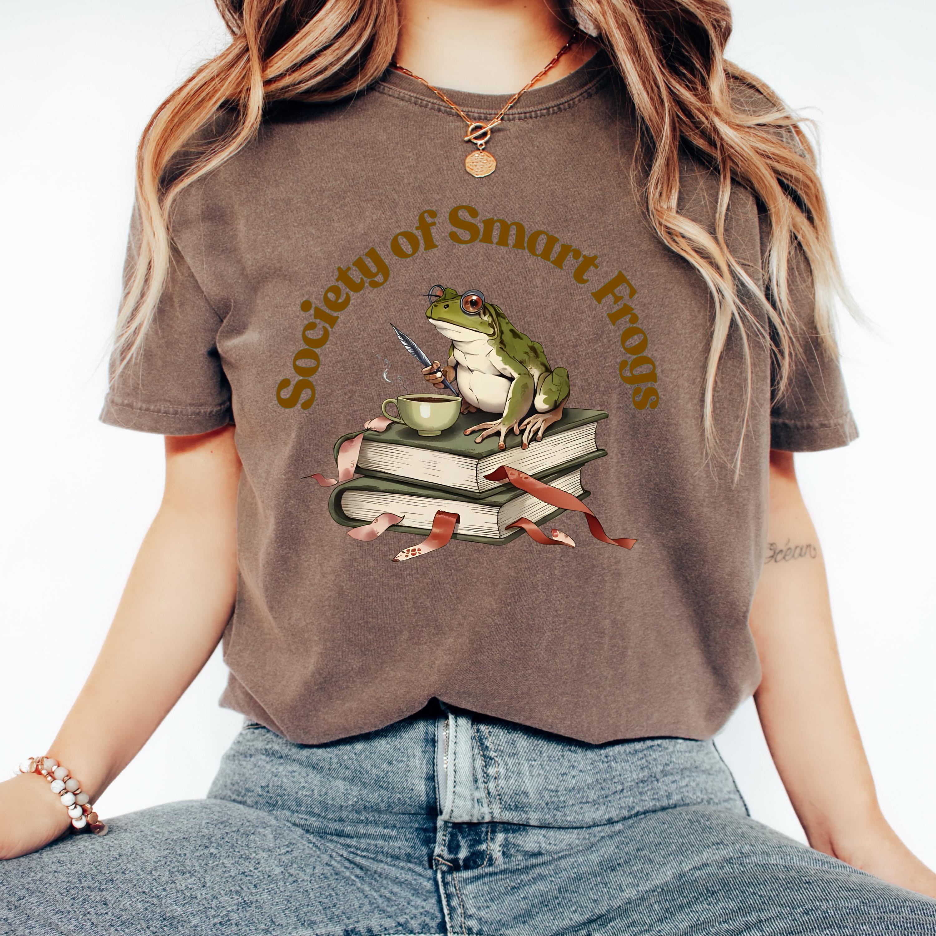 Frog Shirt • Bookish Frog & Cottagecore Tee