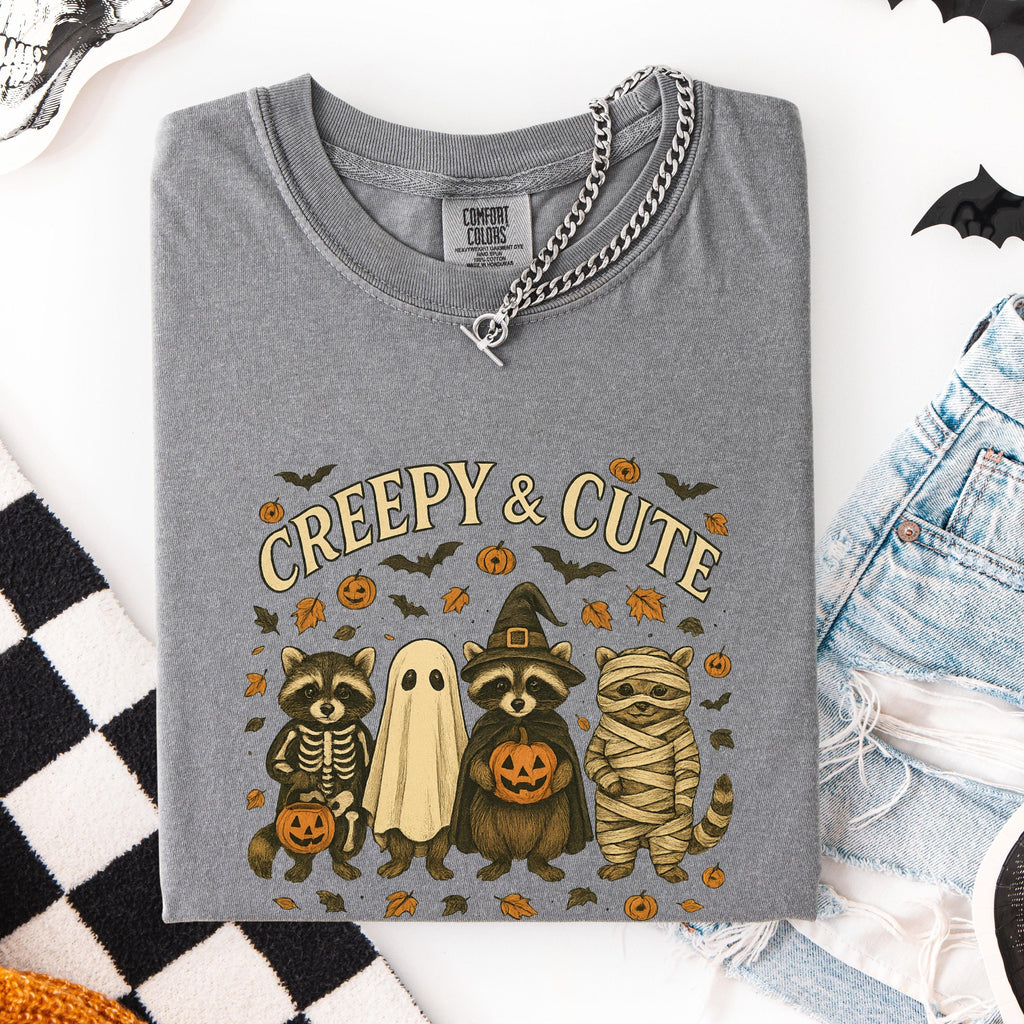 Retro Halloween Raccoon Shirt - Vintage Vibes Tee