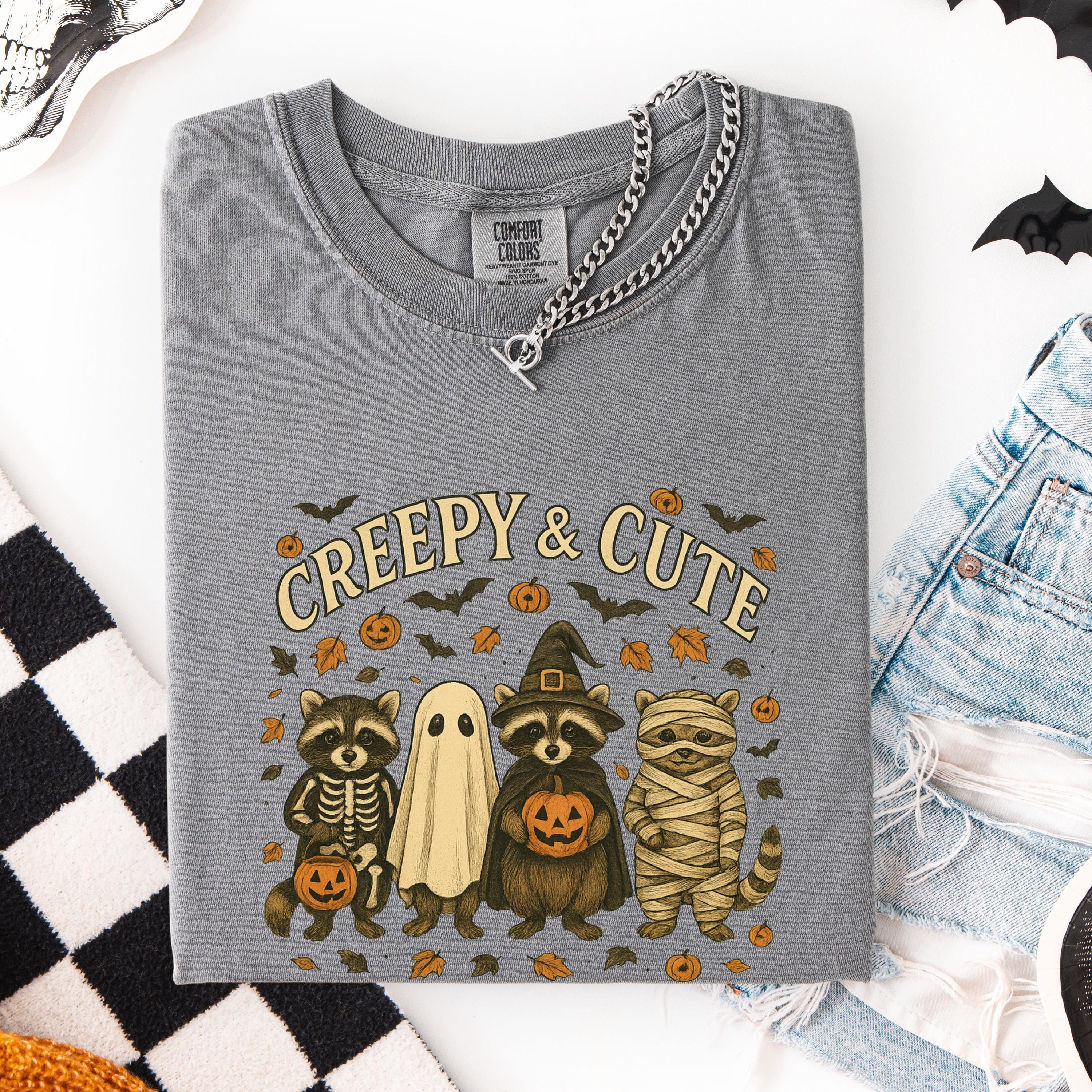 Retro Halloween Raccoon Shirt - Vintage Vibes Tee