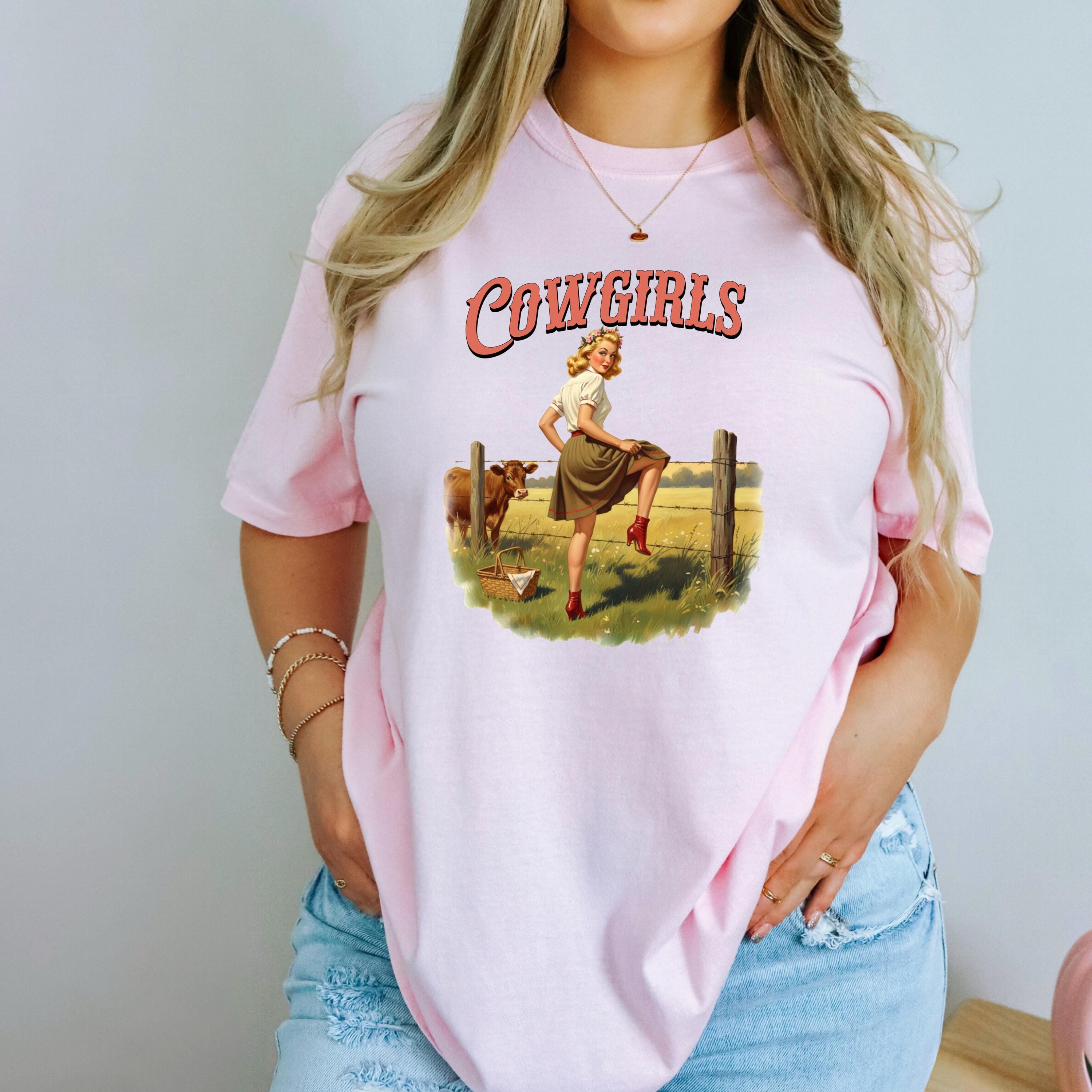 Retro Cowgirl Shirt: Vintage Western Graphic Tee,