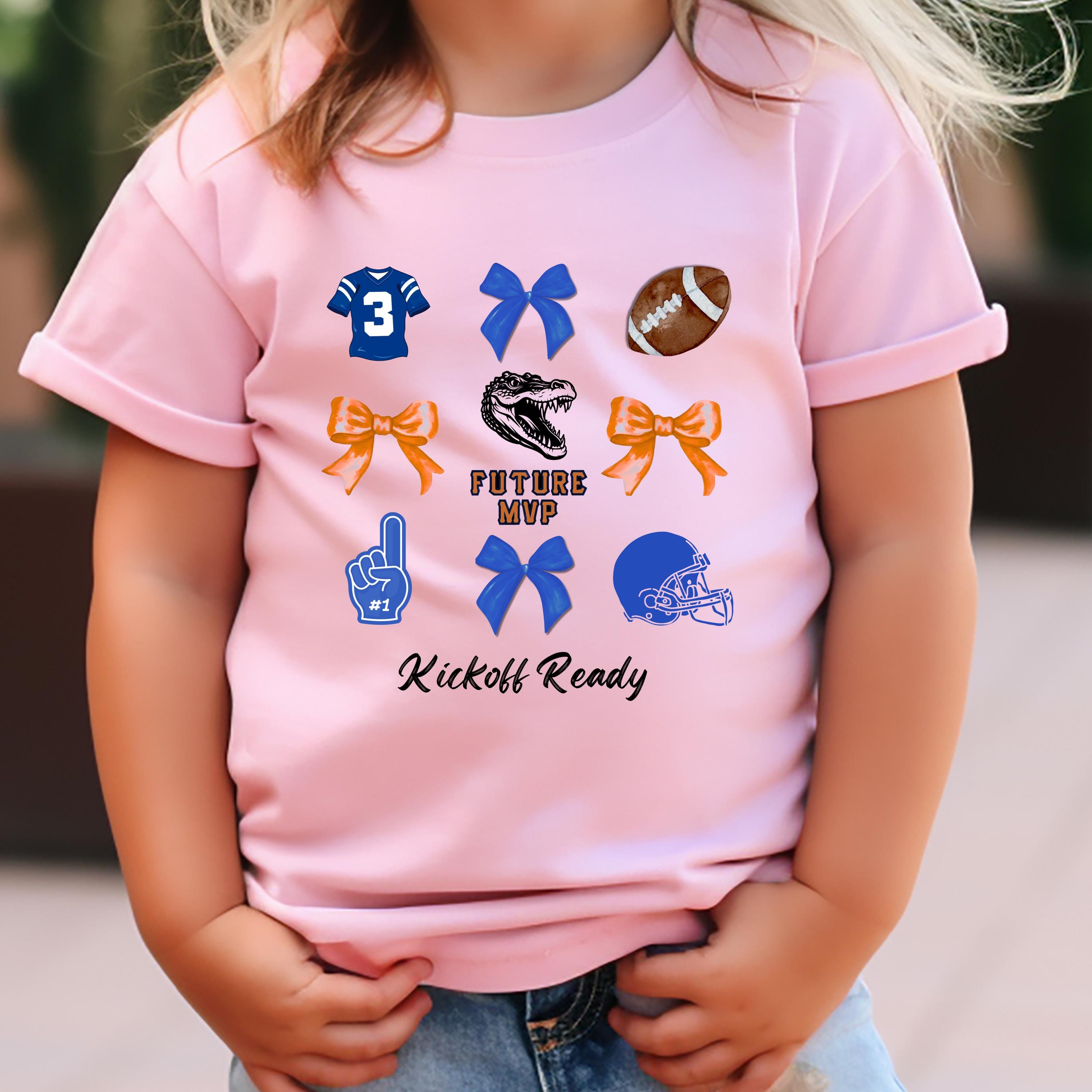 Kids Future MVP Game Day Shirt | Football & Bows | Youth Unisex | Bella+Canvas 3001Y