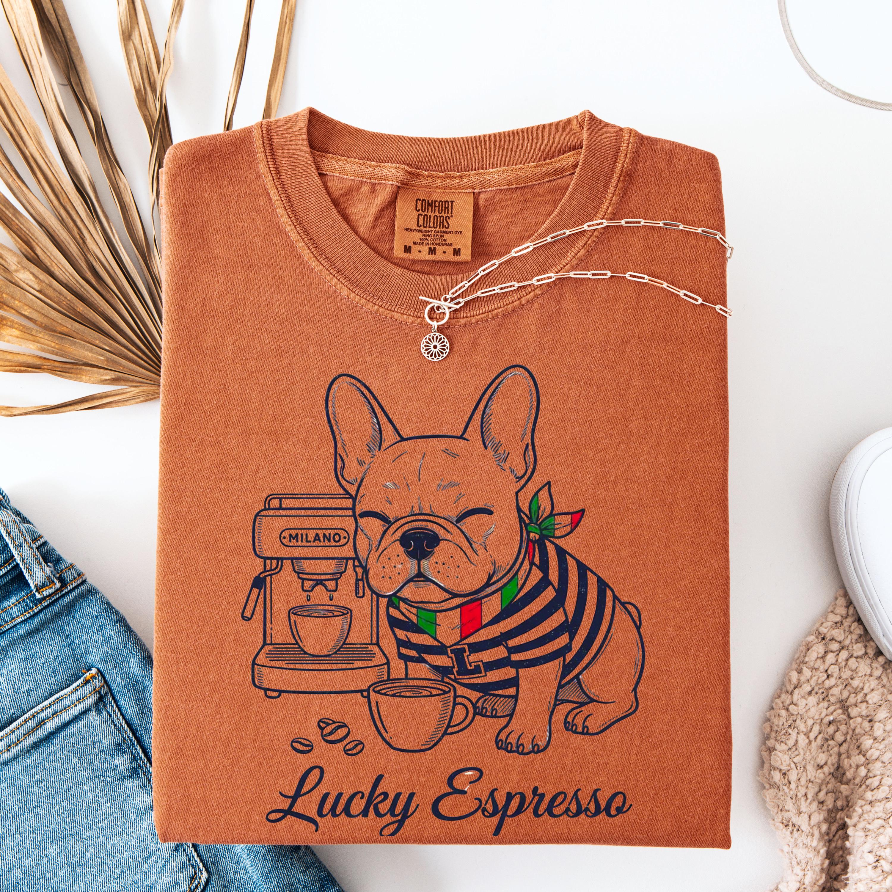 French Bulldog Coffee Lover Tee - Funny Dog Shirt