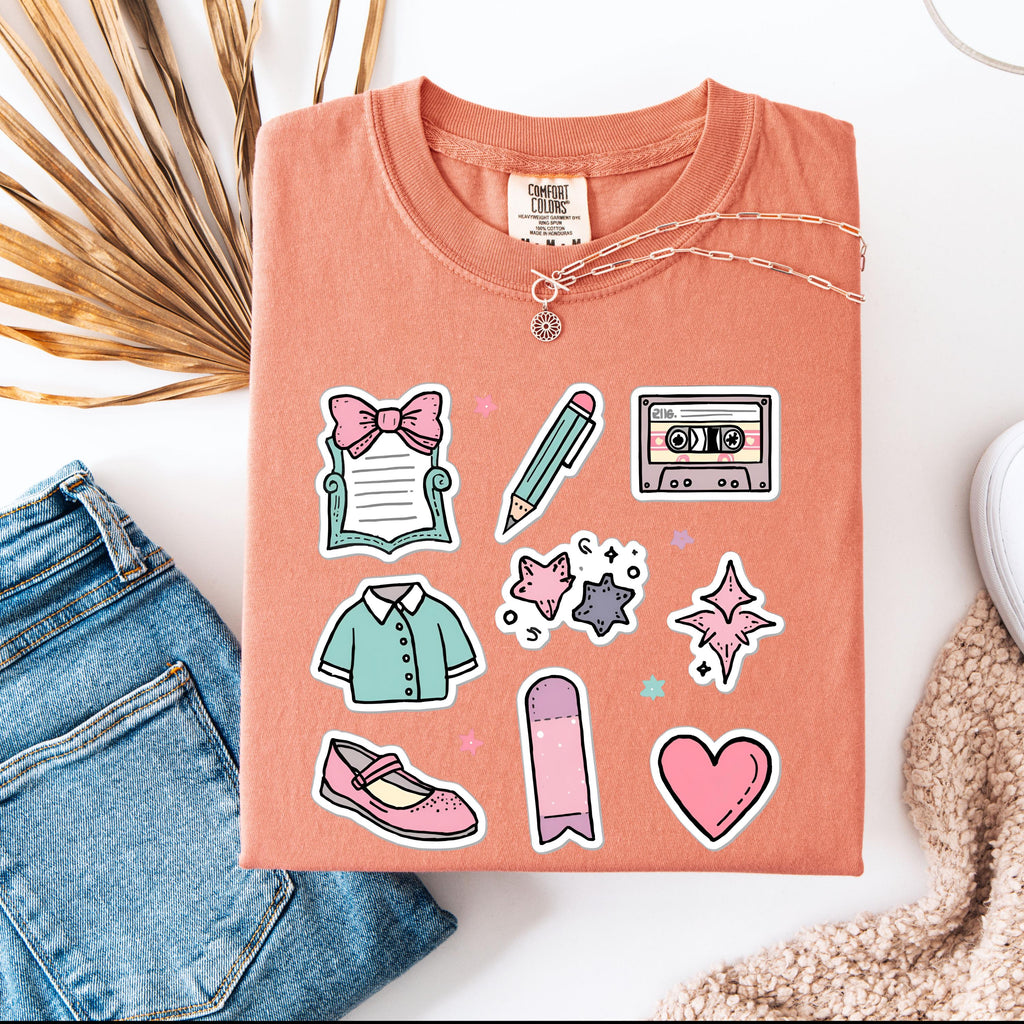 Pastel Kawaii Teacher Shirt - Back to School Pencil Tee