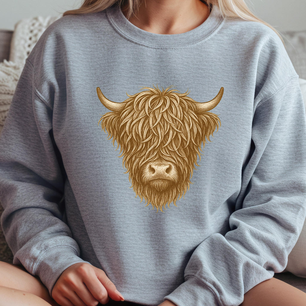 Highland Cow  Sweatshirt: cow themed gifts