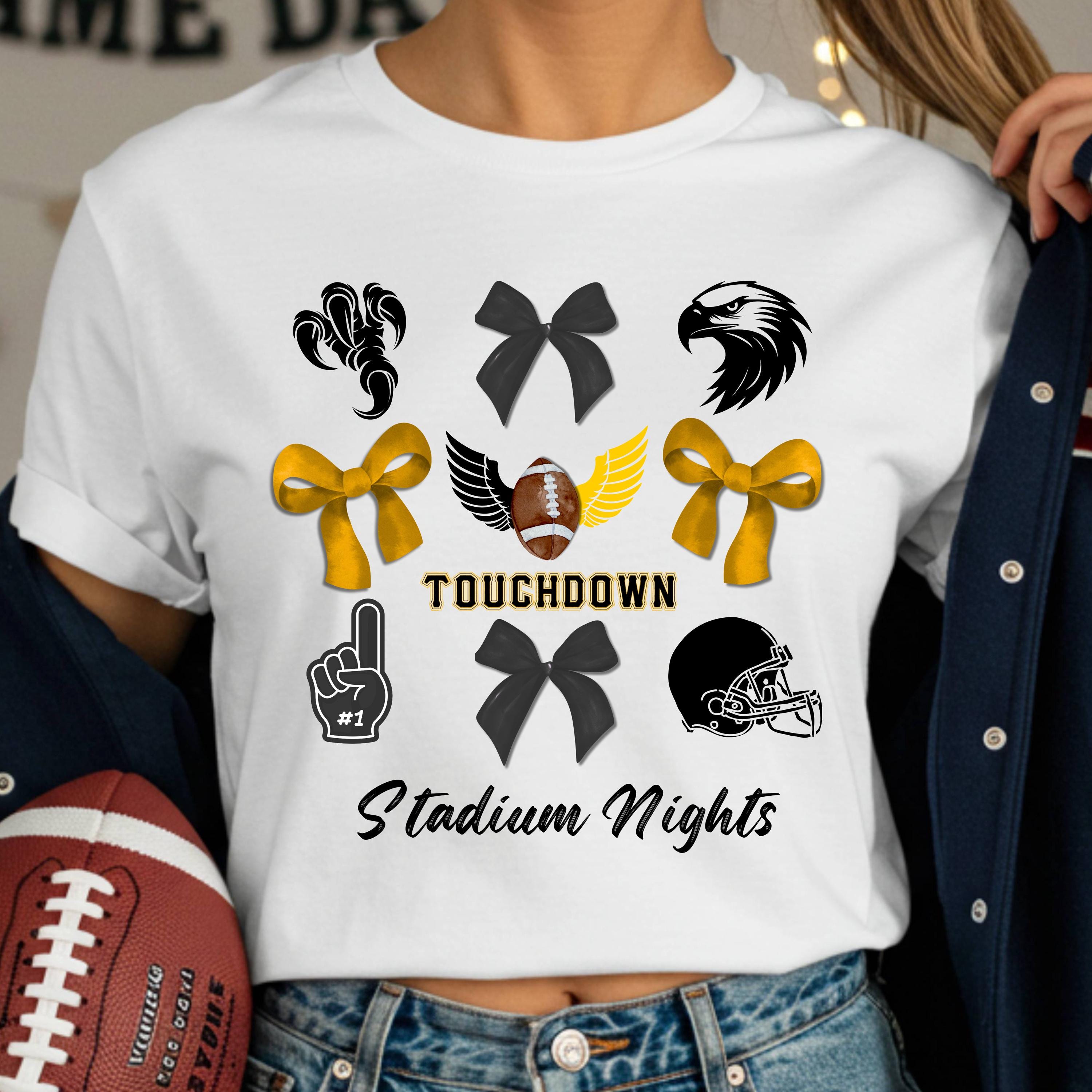Black & Gold Game Day Shirt, Football  Sweatshirt