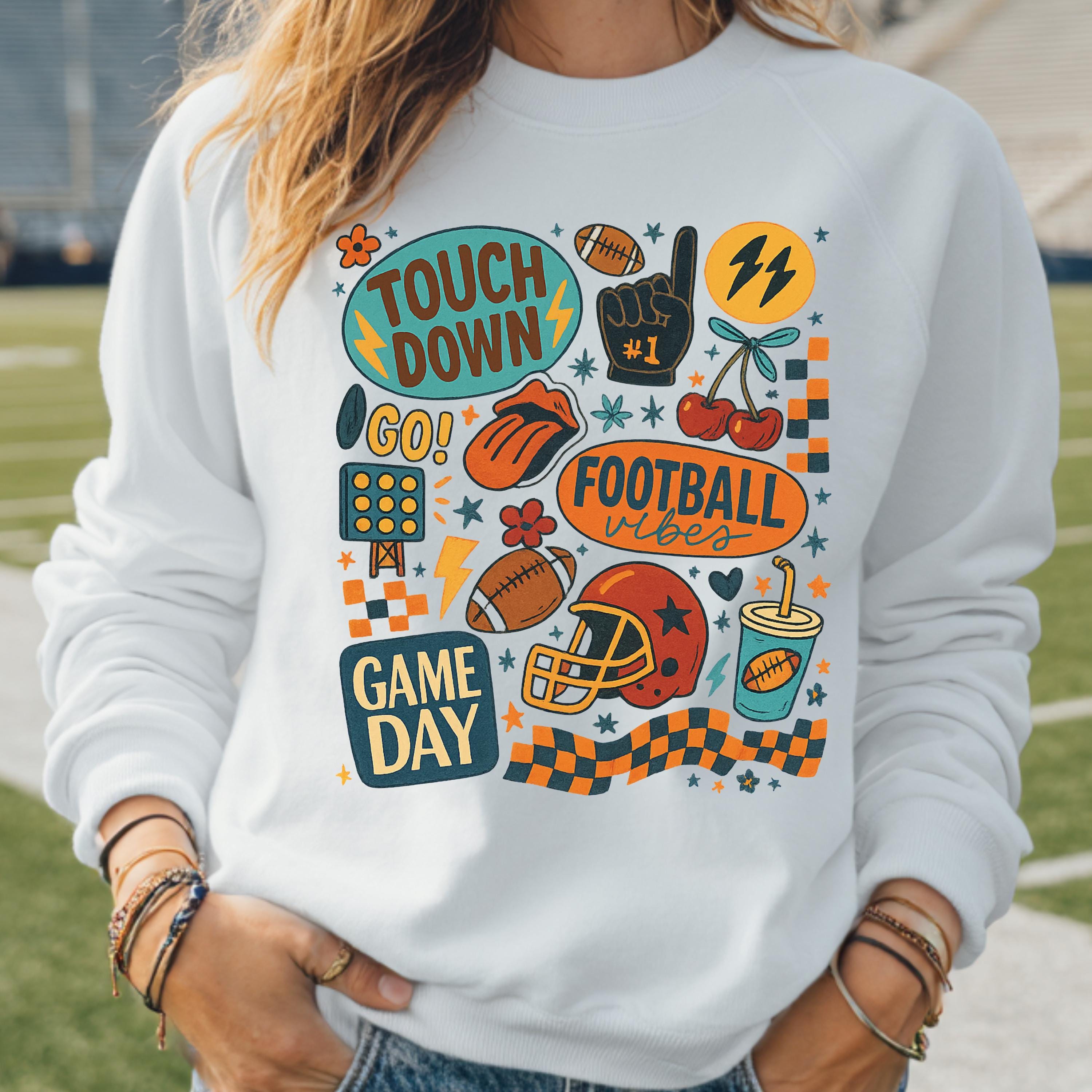 Game Day Football Sweatshirt – Unisex Cozy Crewneck