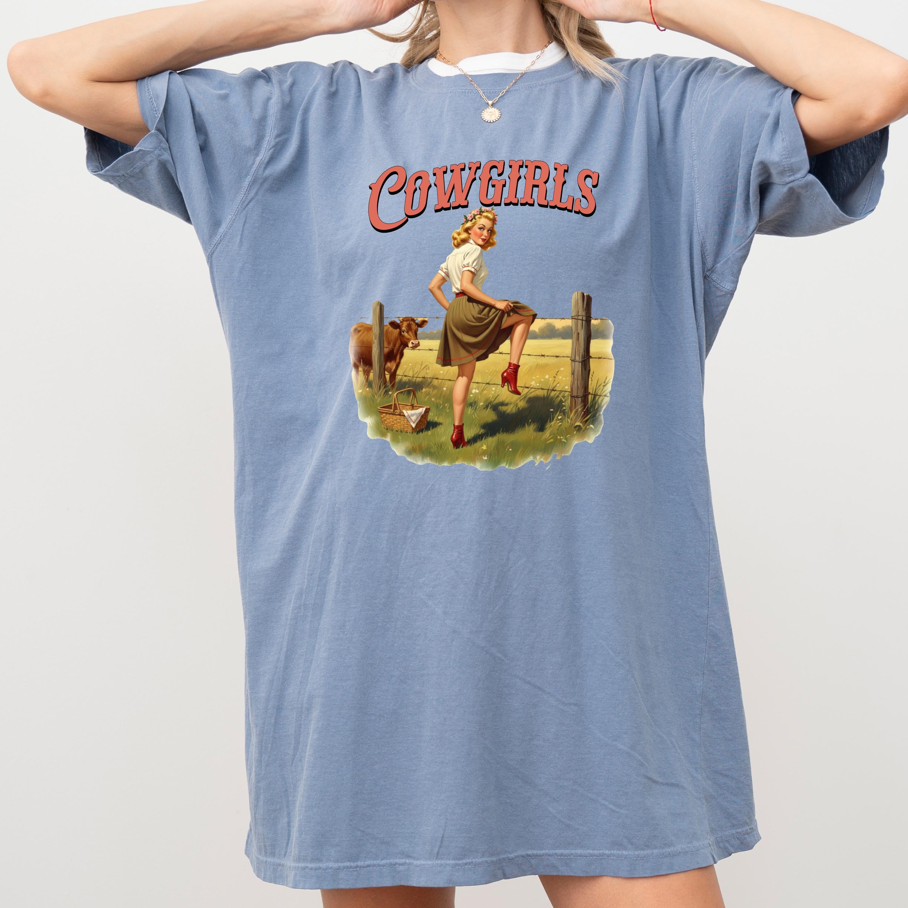 Retro Cowgirl Shirt: Vintage Western Graphic Tee,