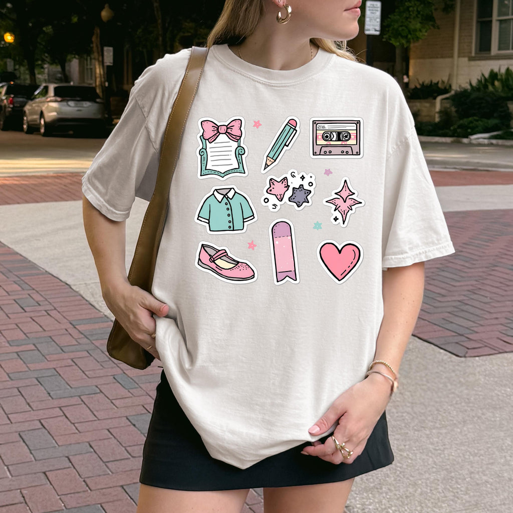 Pastel Kawaii Teacher Shirt - Back to School Pencil Tee