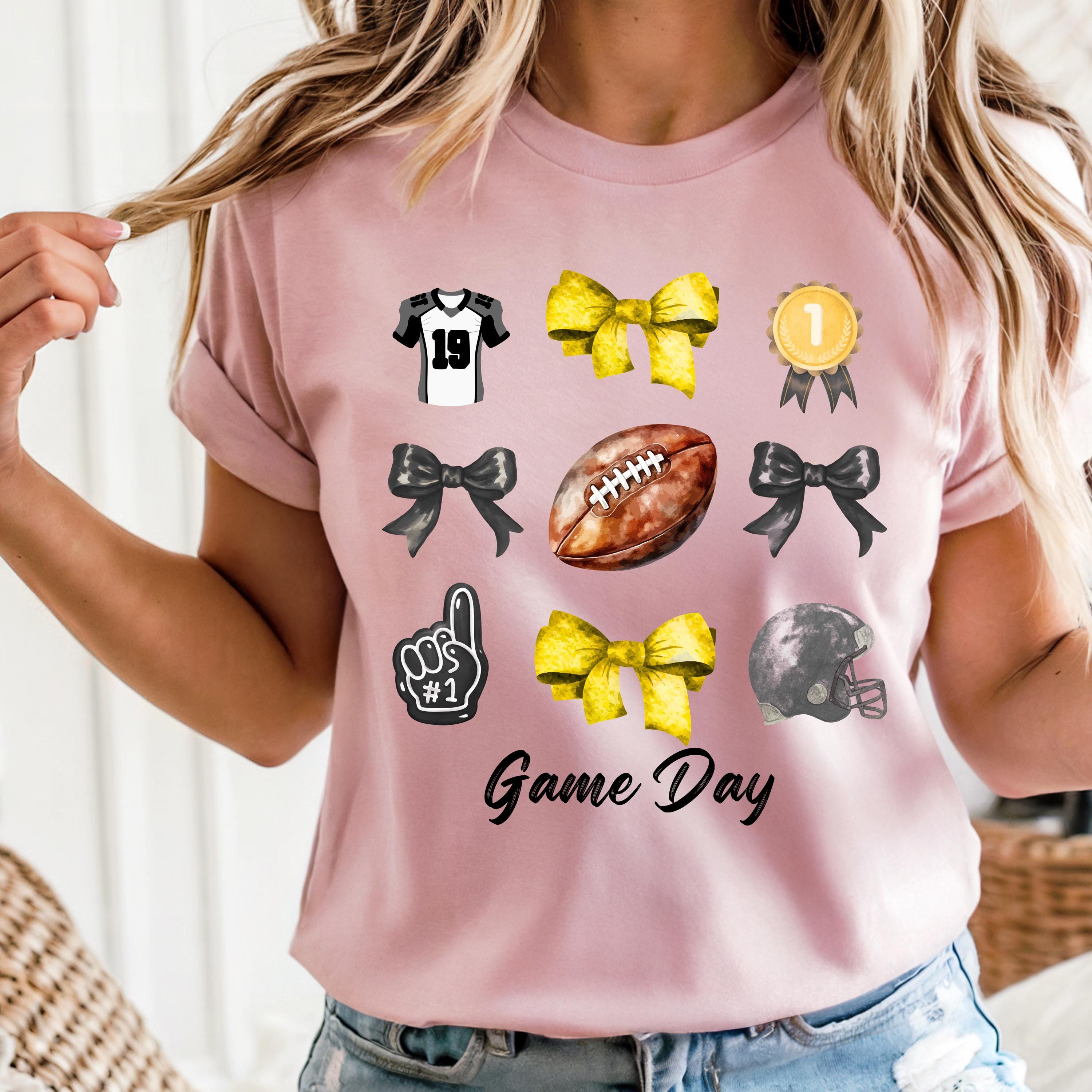 Football Mom Shirt - Sweatshirt, Game Day Crewneck with Bows gift