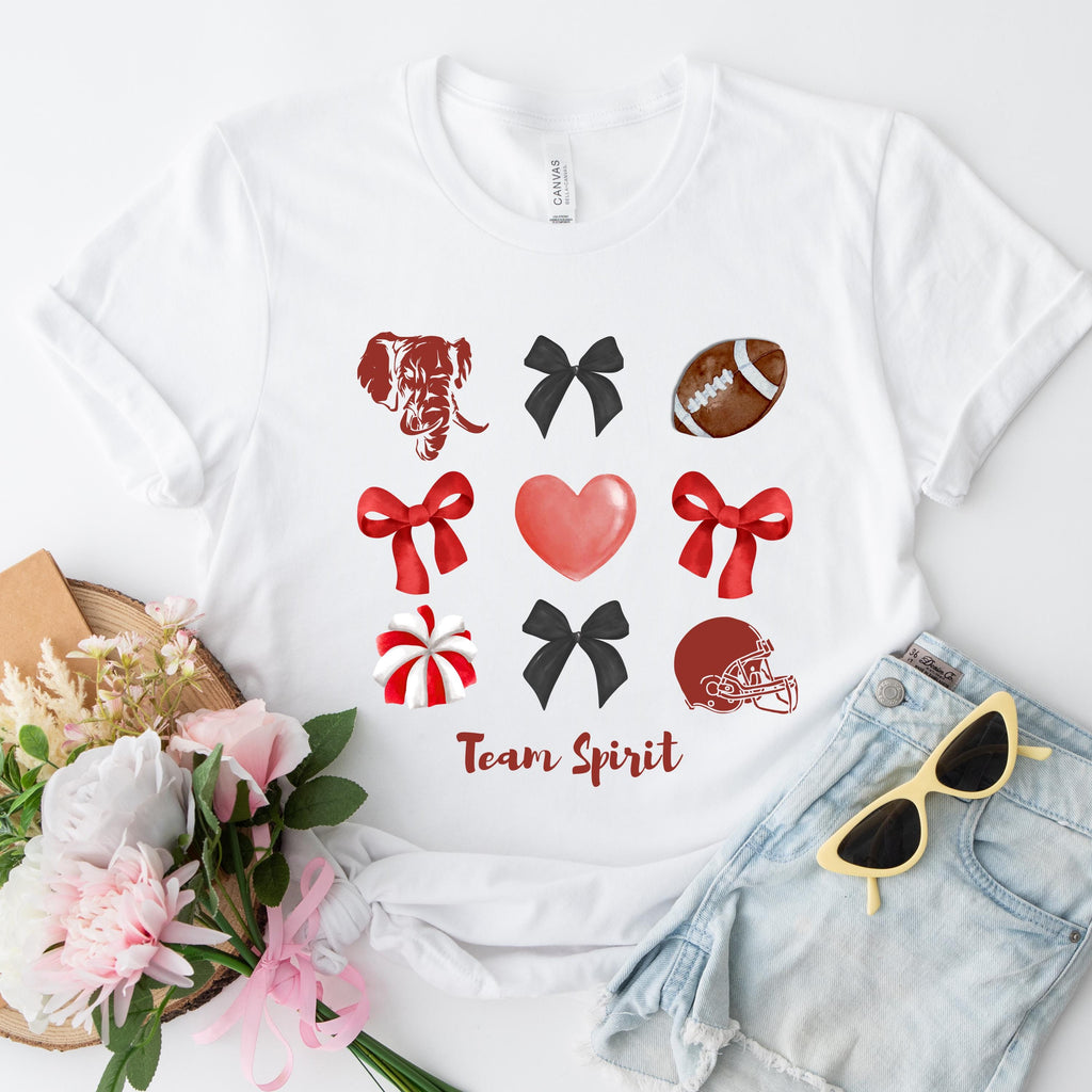 Game Day Football Shirt | School Spirit Tee | Red Black
