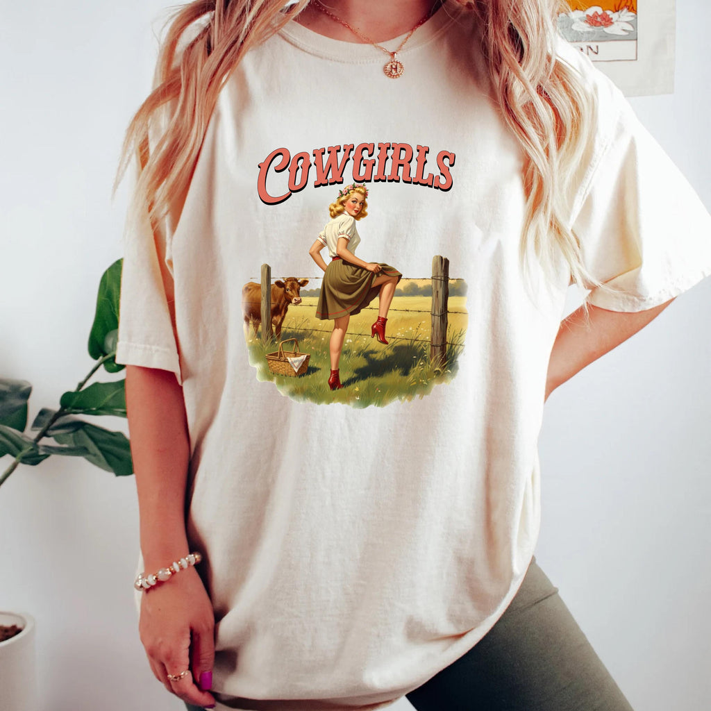 Retro Cowgirl Shirt: Vintage Western Graphic Tee,