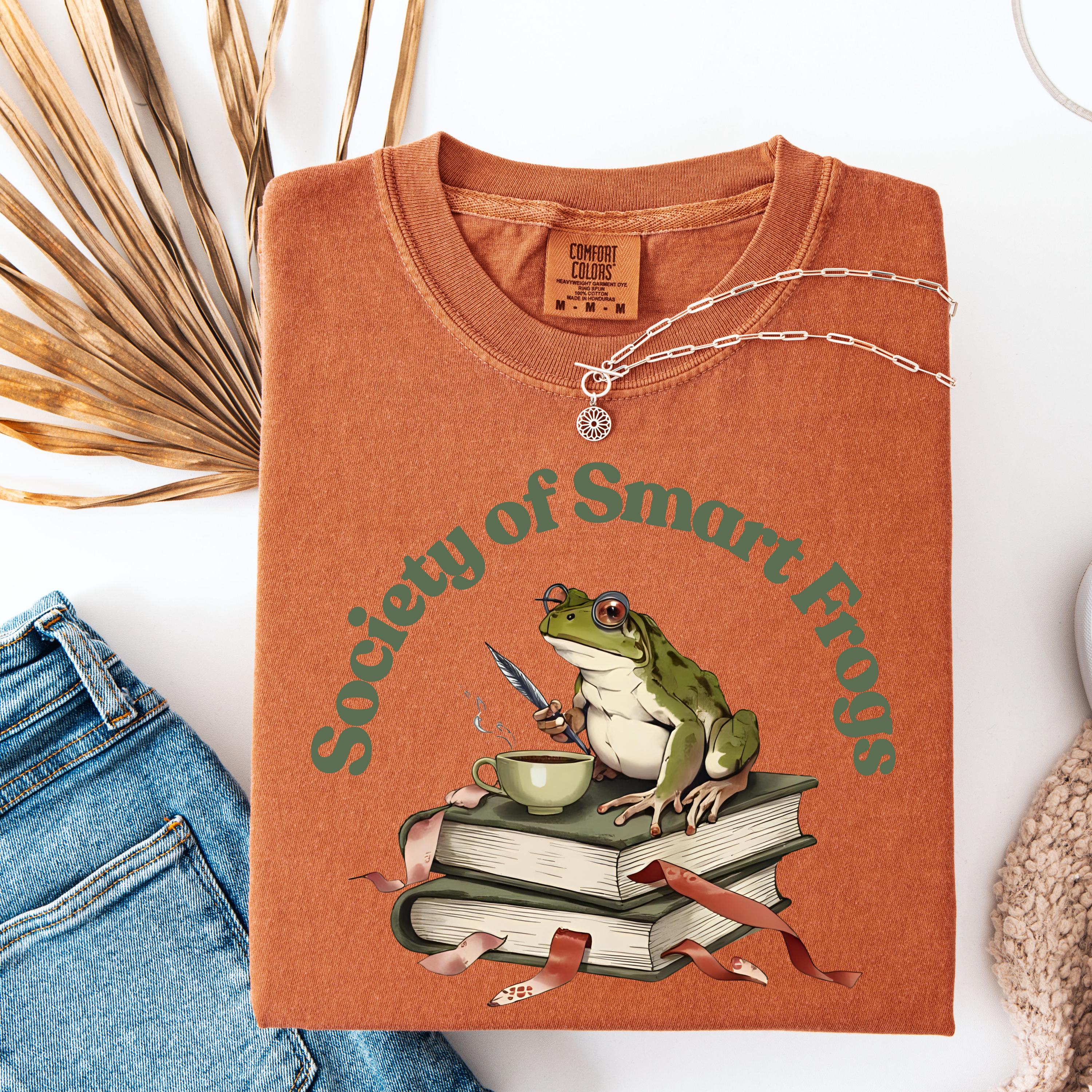 Frog Shirt • Bookish Frog & Cottagecore Tee