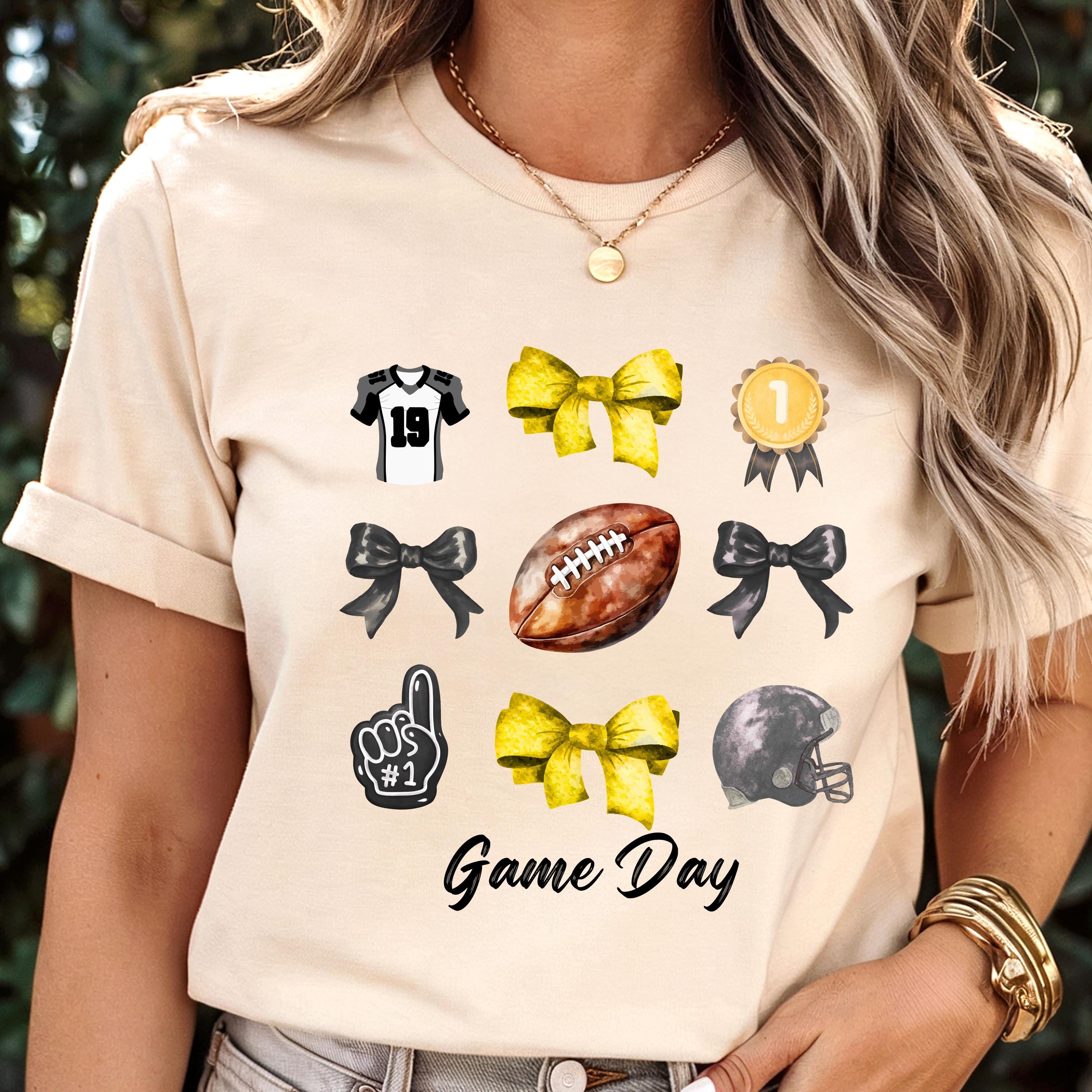 Football Mom Shirt - Sweatshirt, Game Day Crewneck with Bows gift