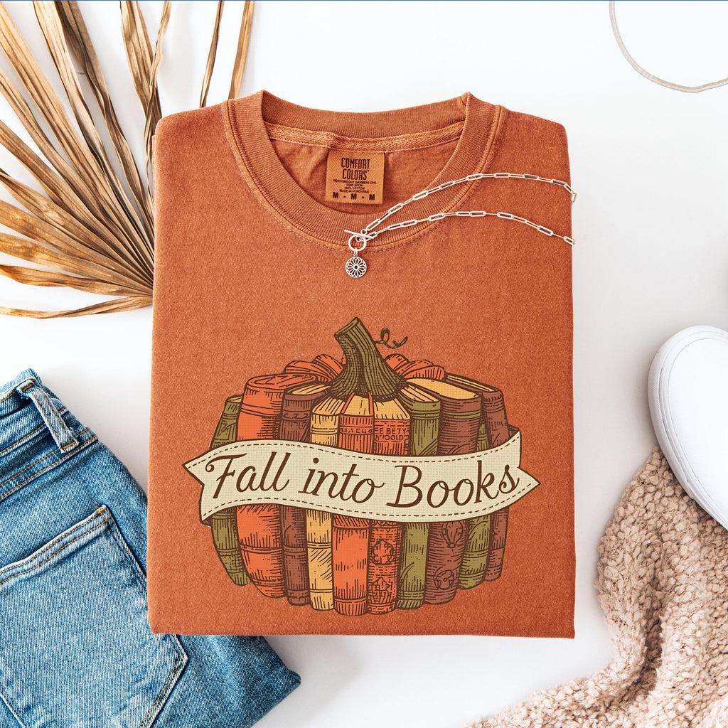 Comfort Colors Fall Book Shirt | Book Lover Gift