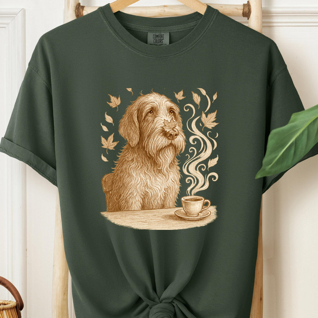 Bearded Collie Coffee Lover Tee - Cozy Fall