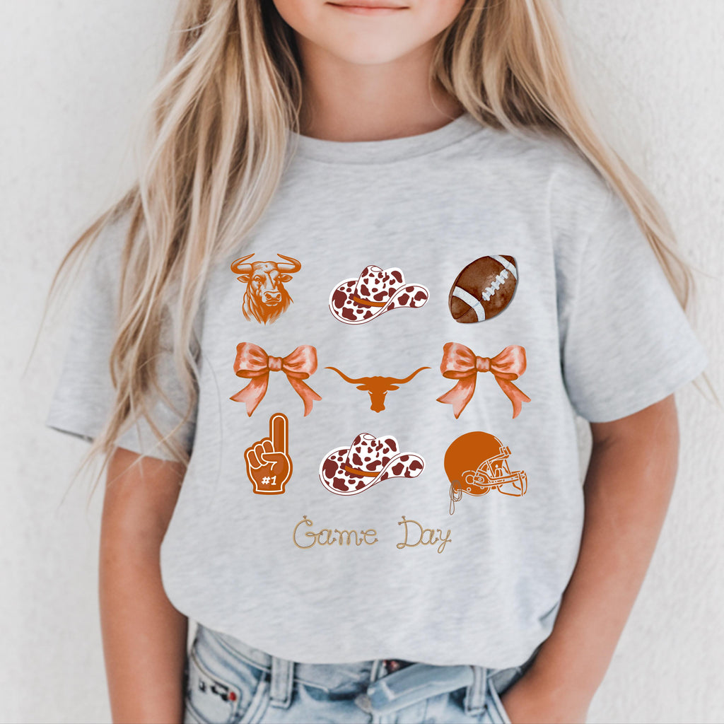 Kids Game Day Shirt, Western Football Tee, Texas Youth Gameday Vibe