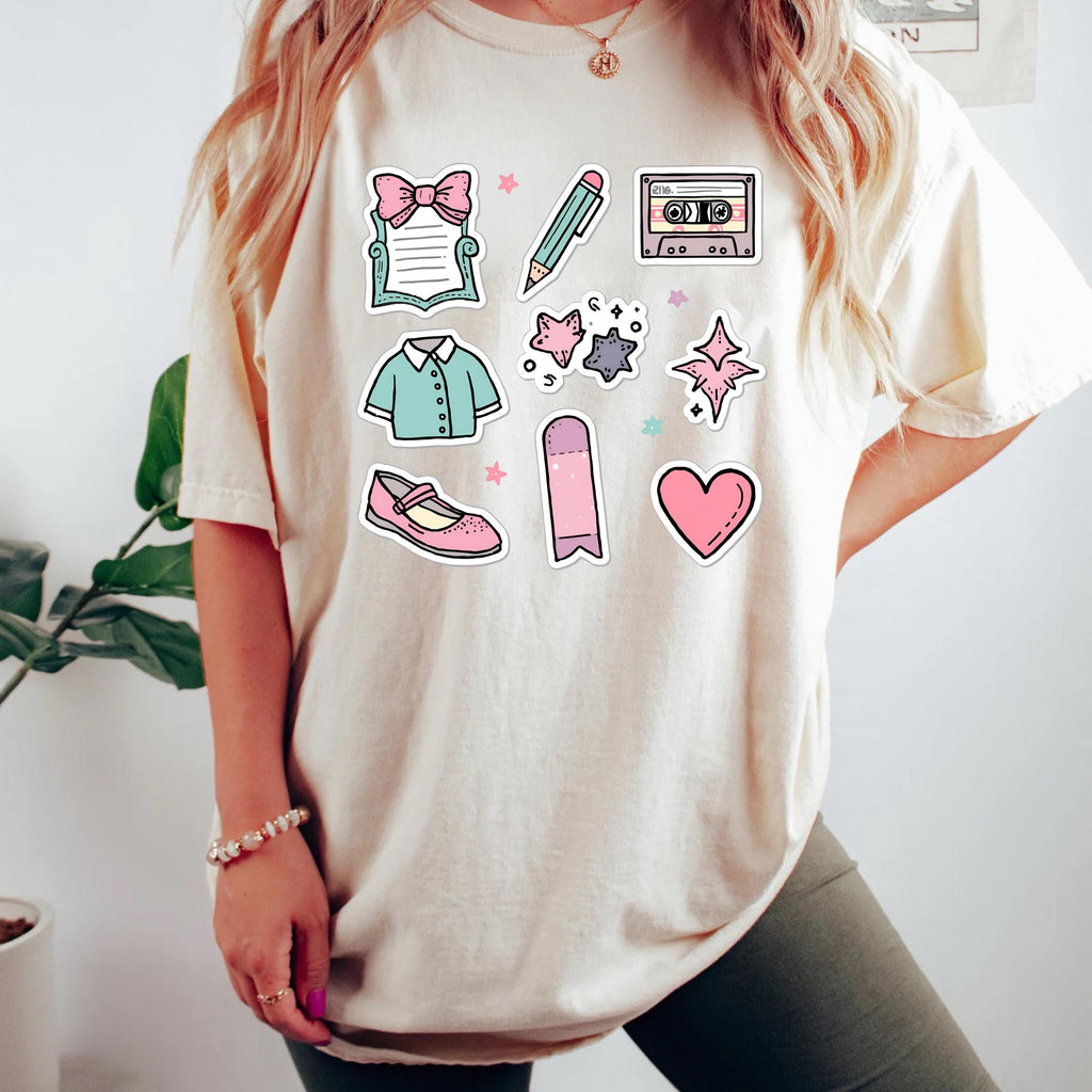 Pastel Kawaii Teacher Shirt - Back to School Pencil Tee