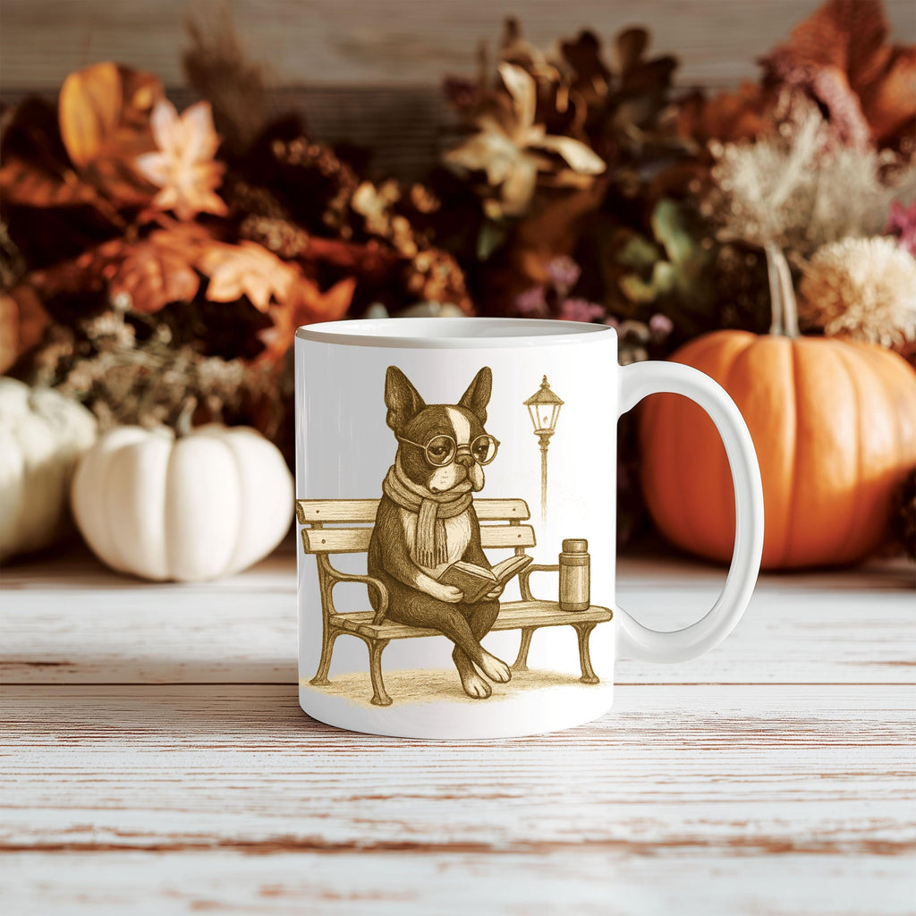 Boston Terrier Reading Mug