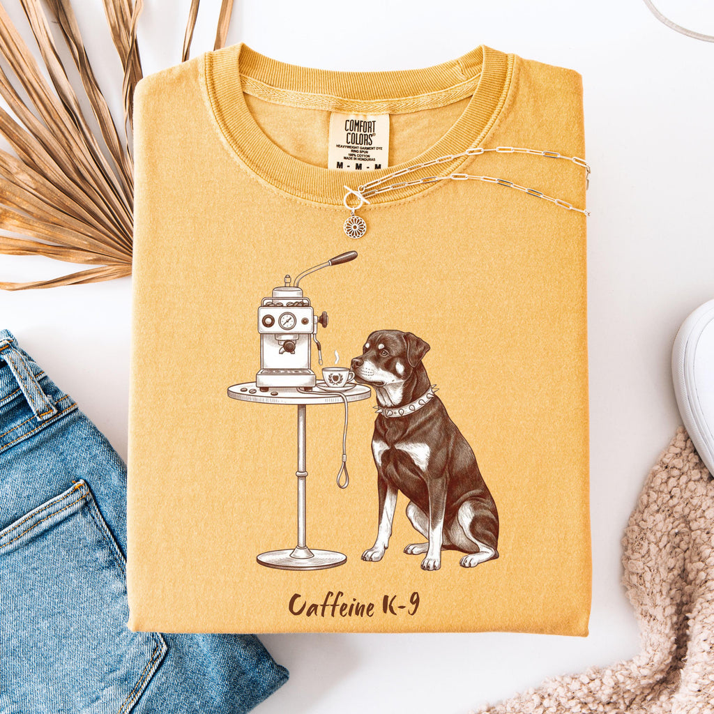 Rottweiler Coffee Dog Shirt | Retro Funny Tee