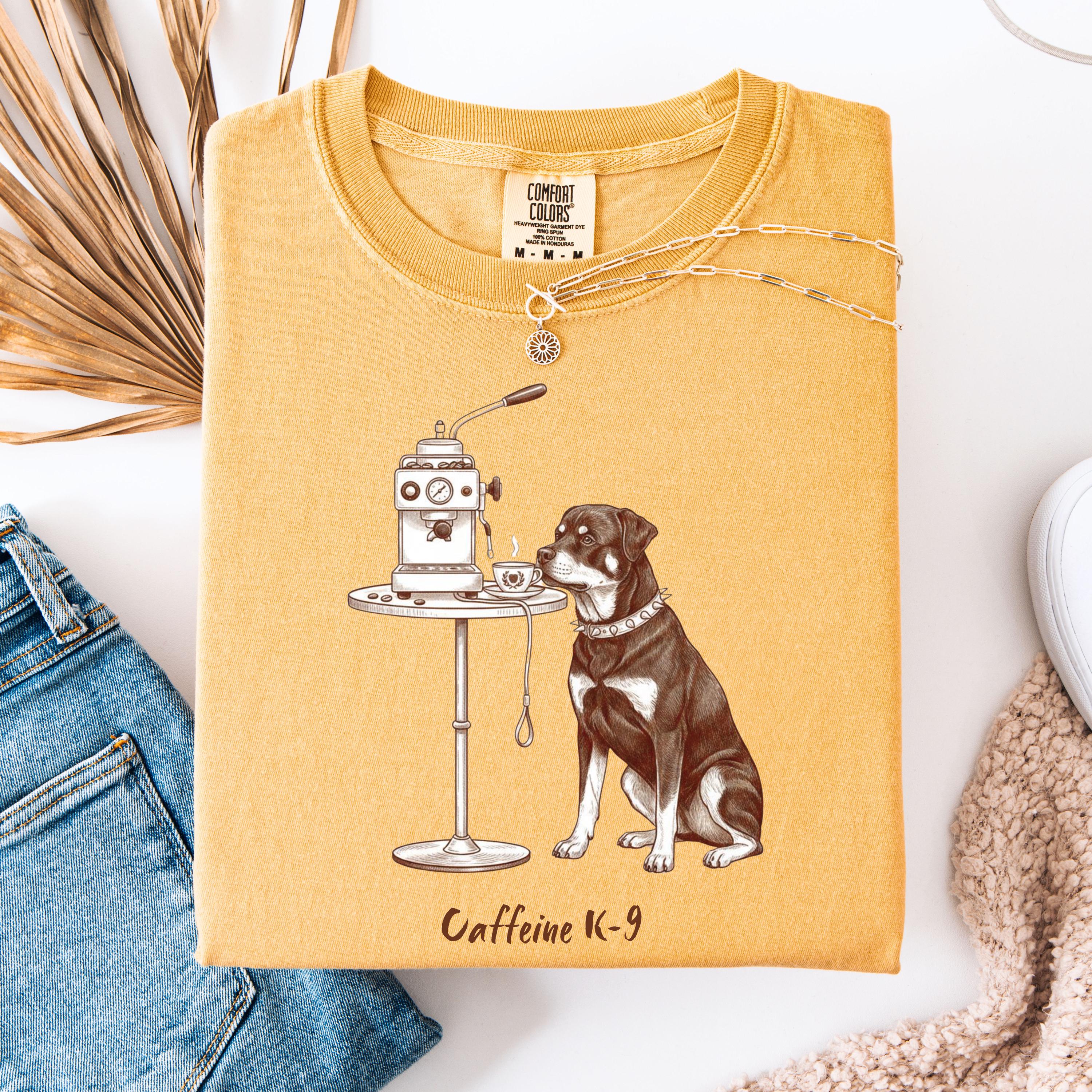 Rottweiler Coffee Dog Shirt | Retro Funny Tee