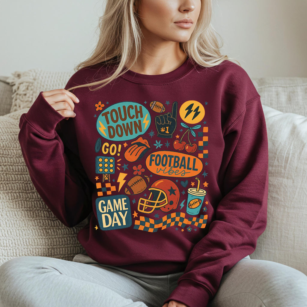 Game Day Football Sweatshirt – Unisex Cozy Crewneck