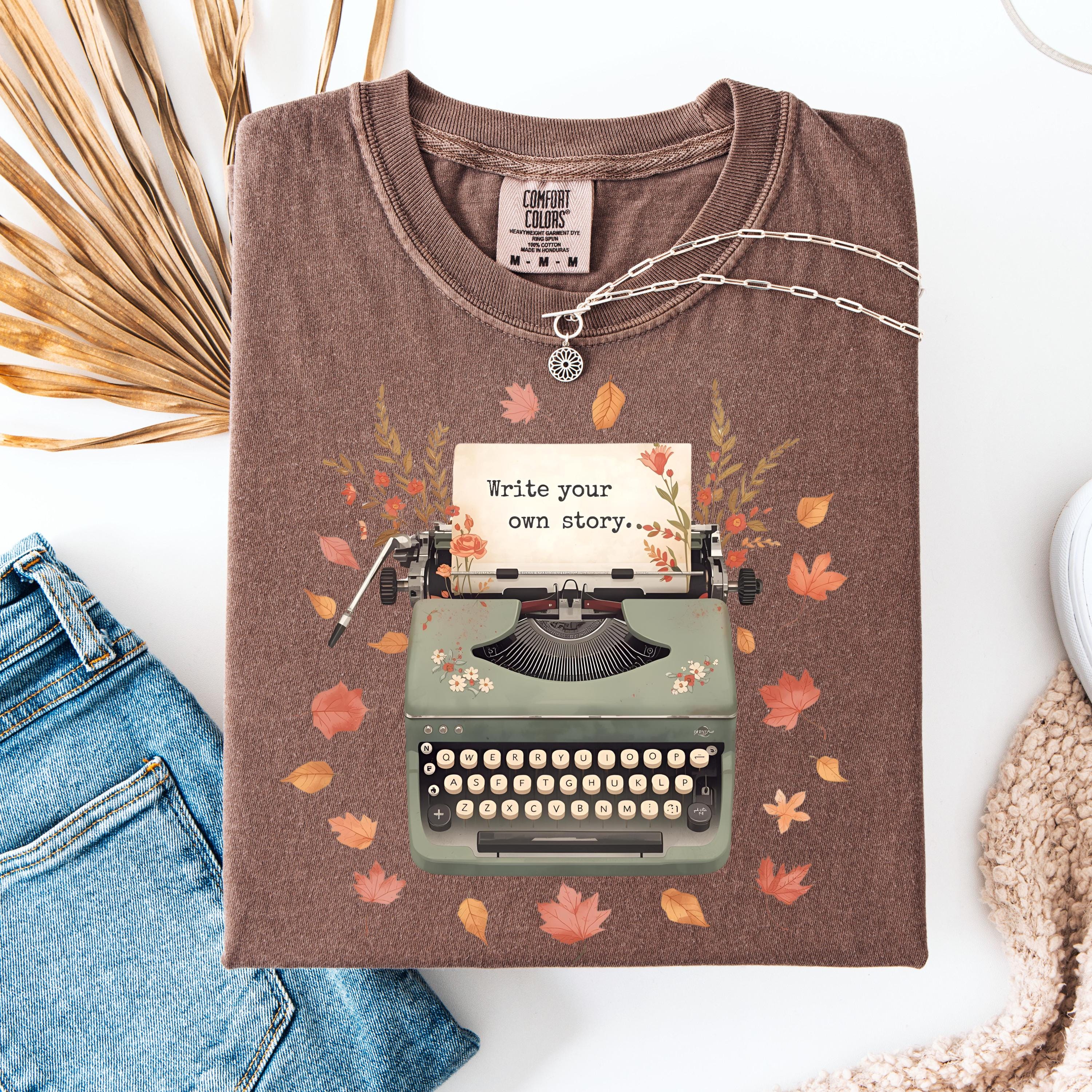 Typewriter Fall Shirt - Write Your Own Story - Vintage.