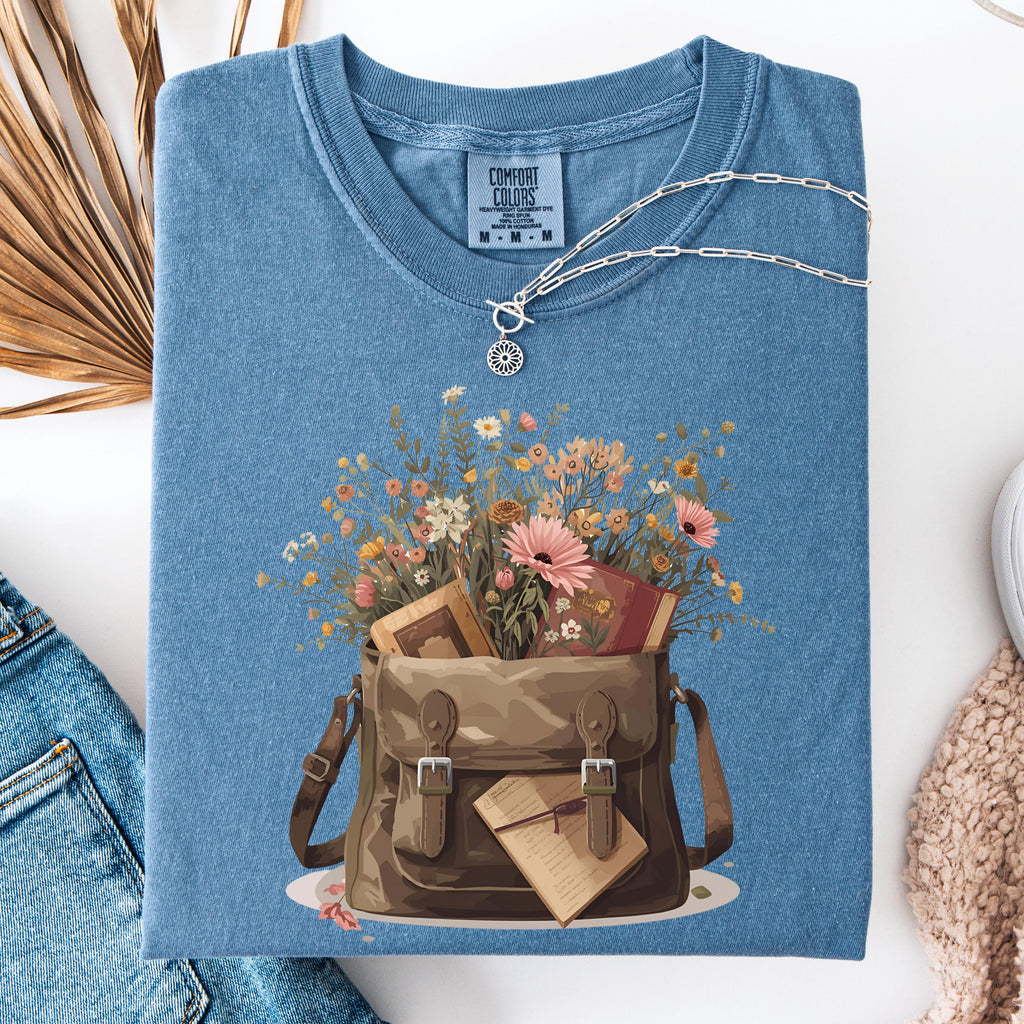 Book Lover Floral Tee | Teacher Wildflower Shirt