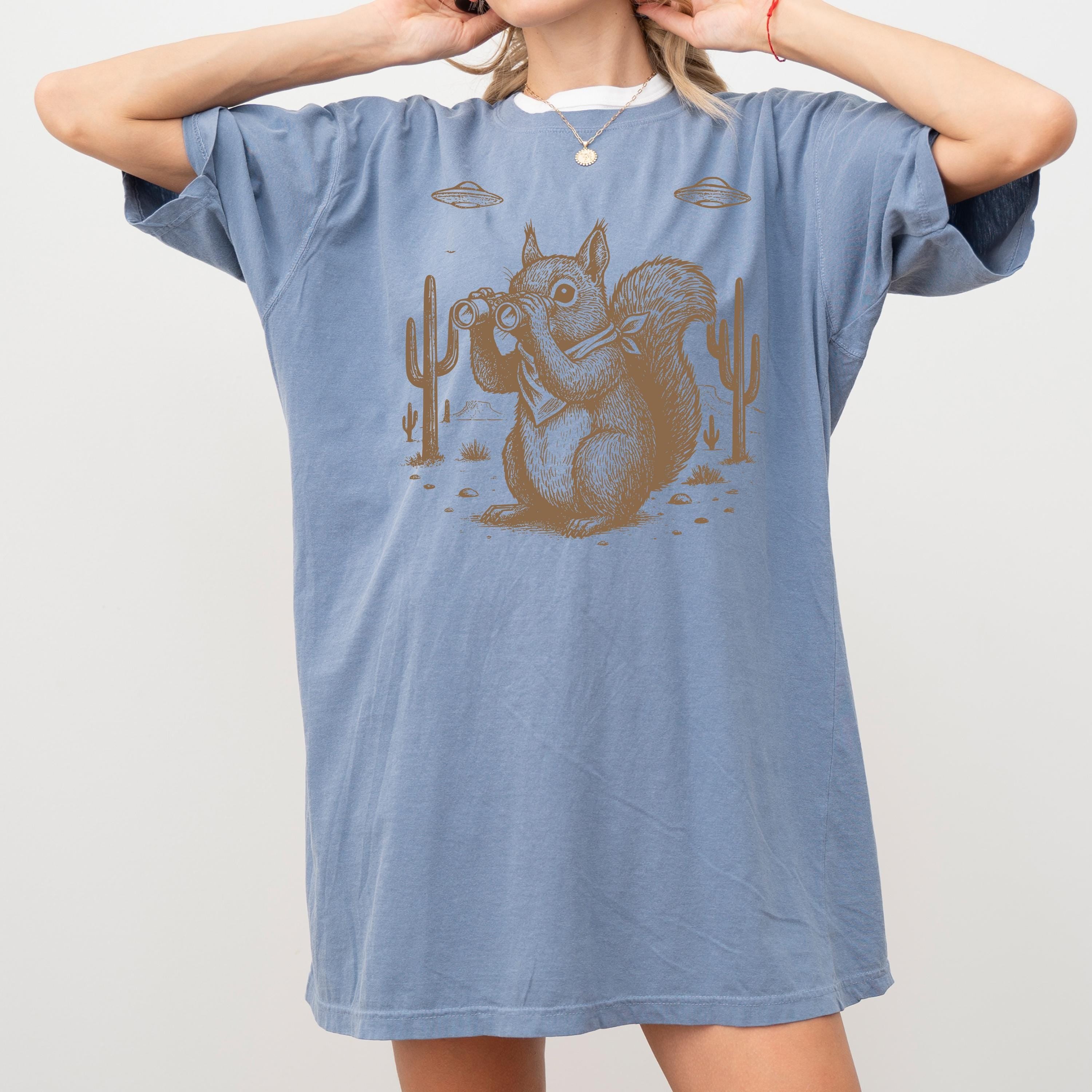 Space Cowboy Squirrel Tee | Comfort Colors 1717 UFO Art