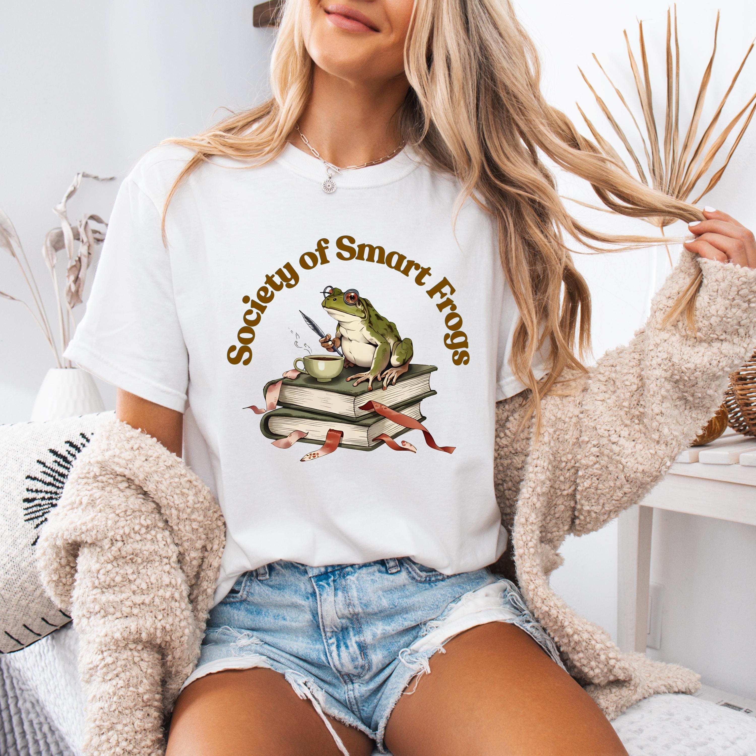 Frog Shirt • Bookish Frog & Cottagecore Tee