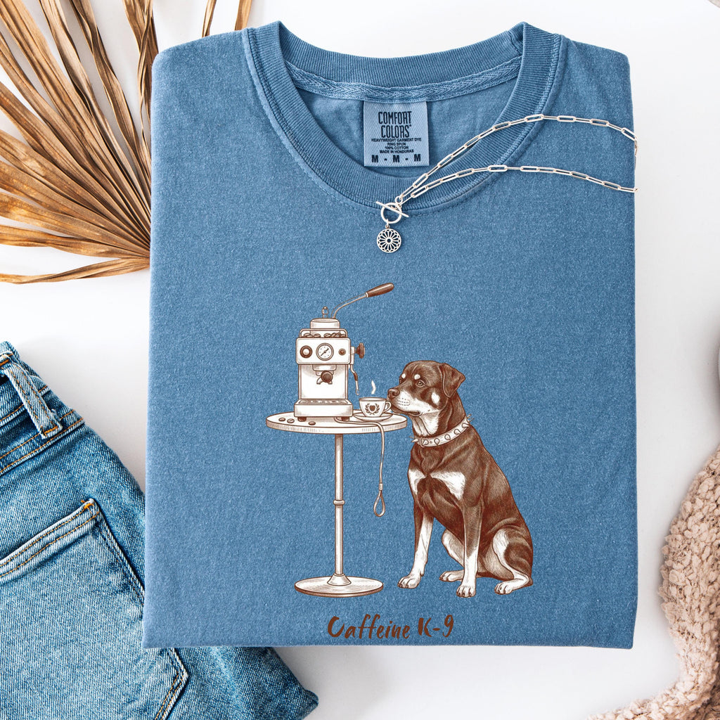 Rottweiler Coffee Dog Shirt | Retro Funny Tee