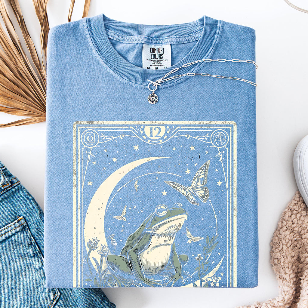Frog & Mushroom Tarot Shirt | Moon Butterfly Tee