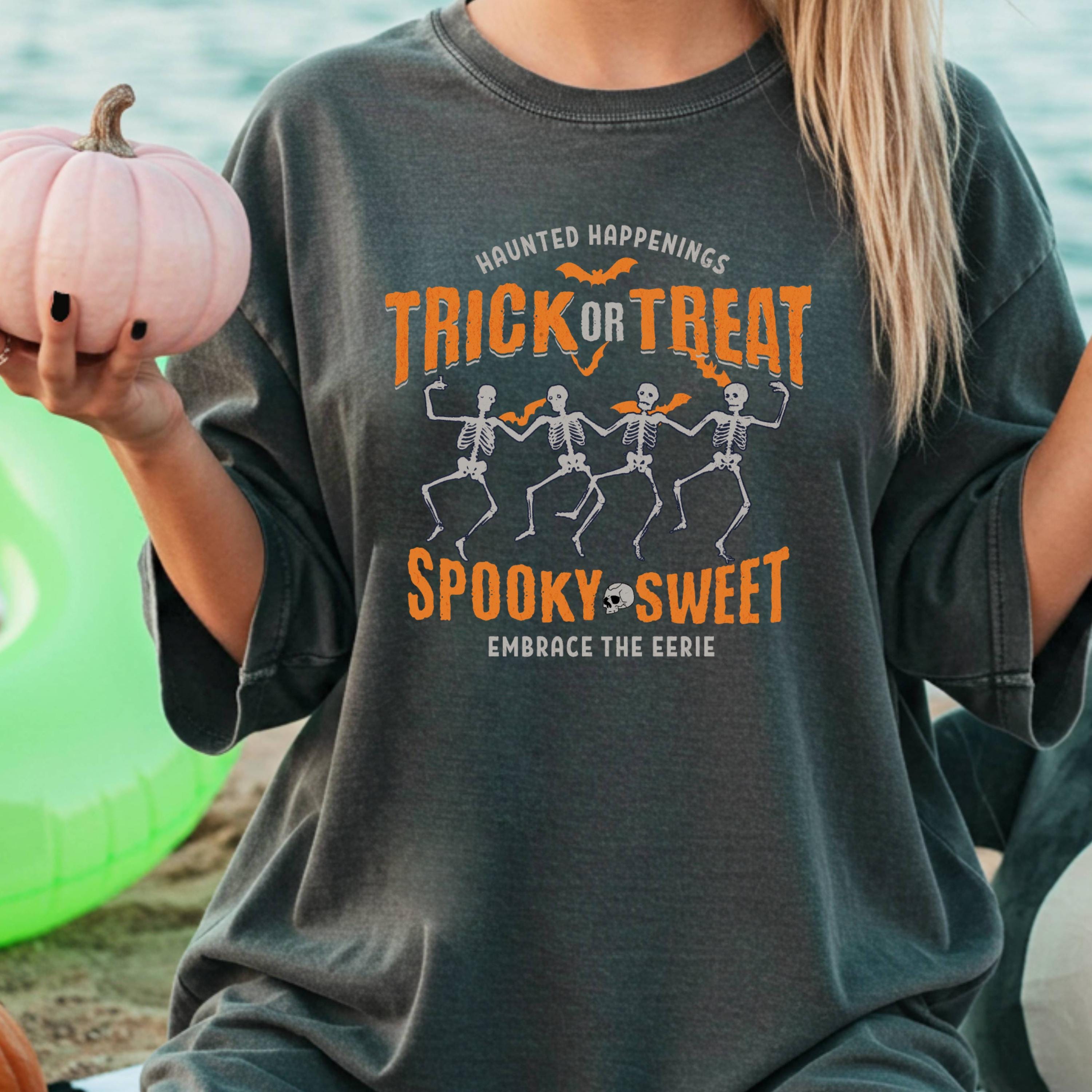Dancing Skeletons Halloween Tee - Comfort Colors 1717