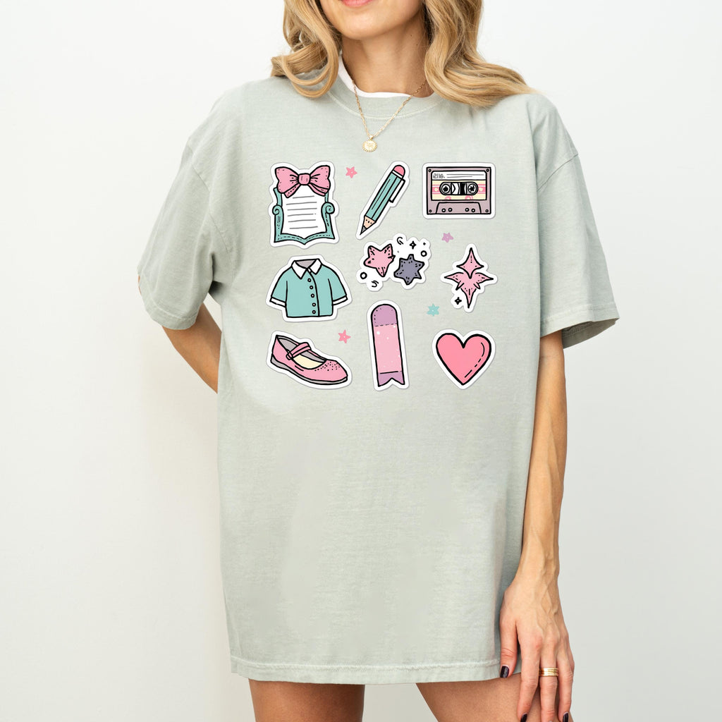 Pastel Kawaii Teacher Shirt - Back to School Pencil Tee