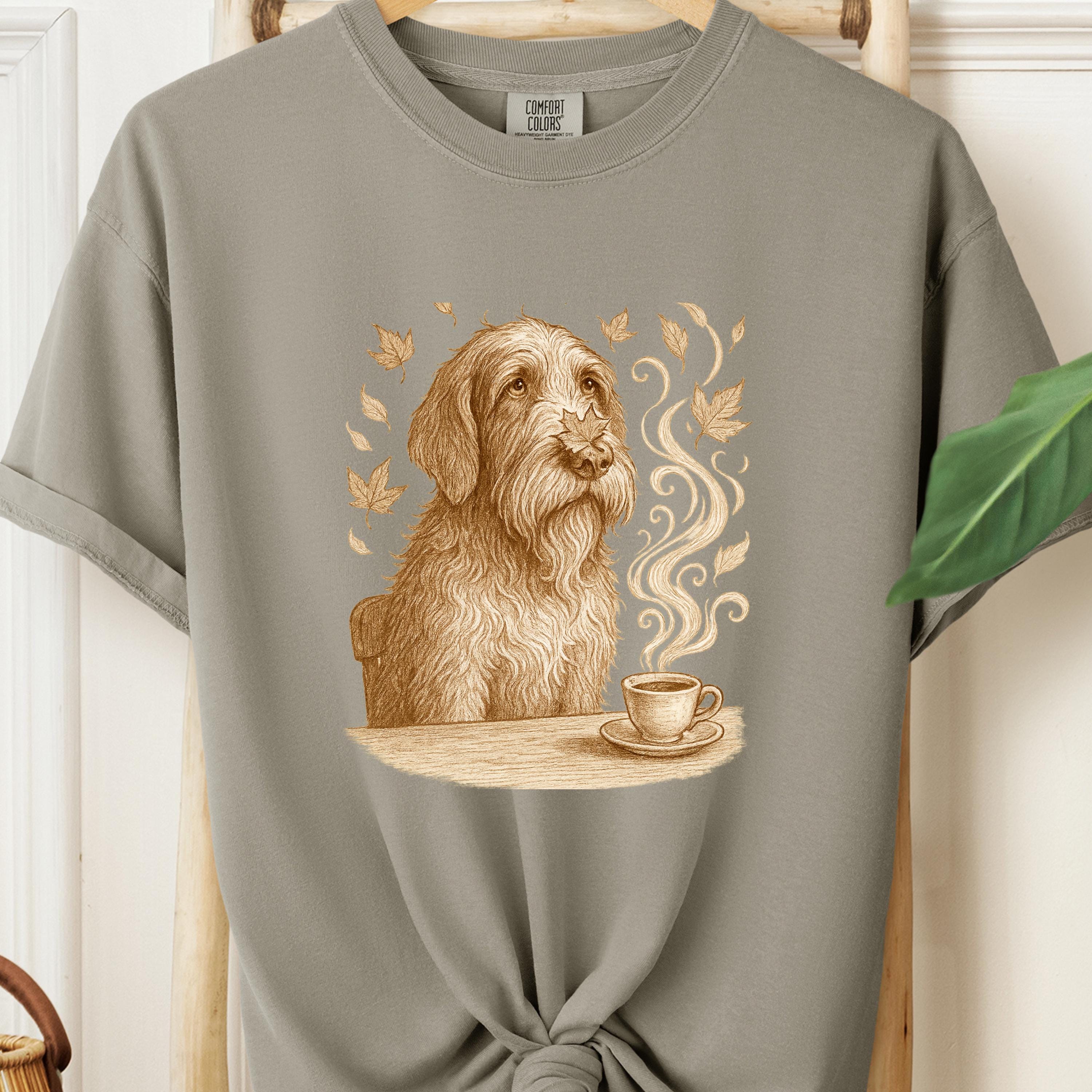 Bearded Collie Coffee Lover Tee - Cozy Fall