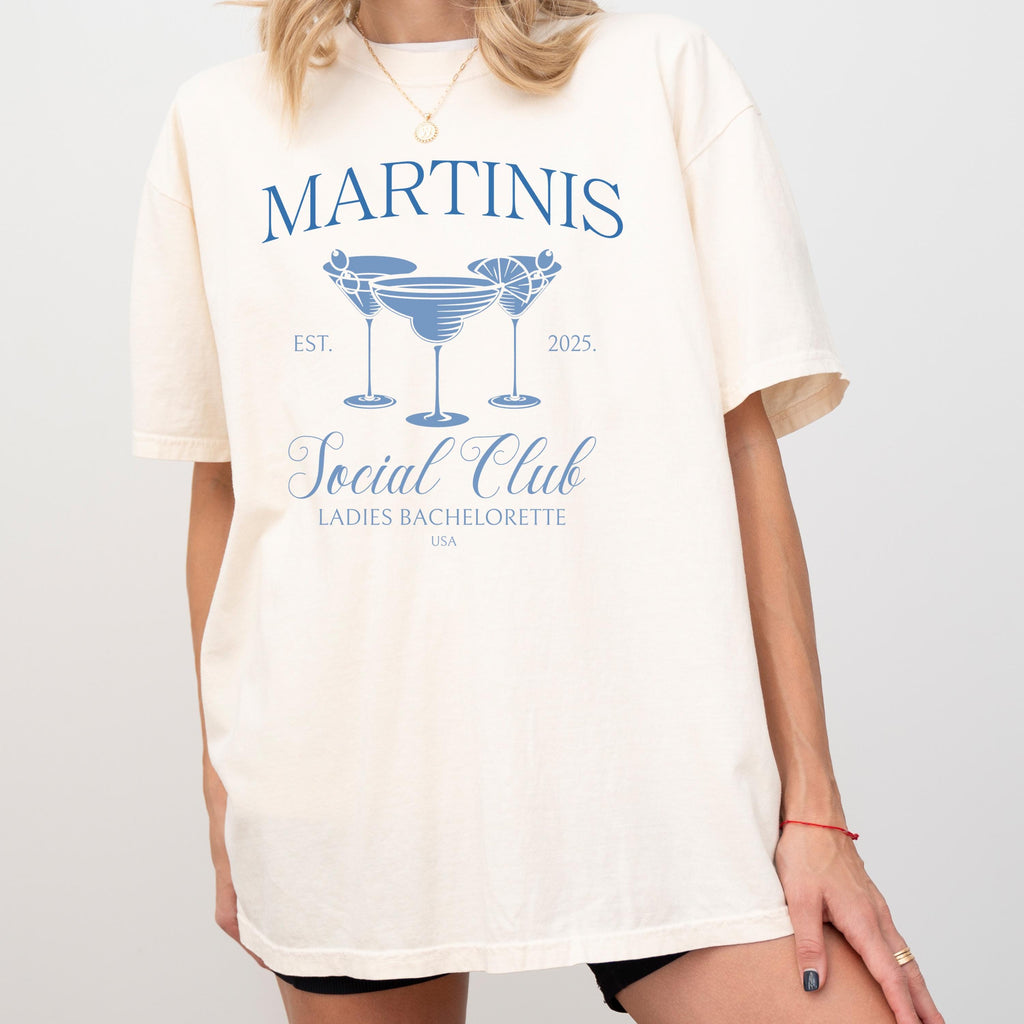 Martinis Social Club, Bachelorette party- Bride Crew Tee, Sorority Shirt