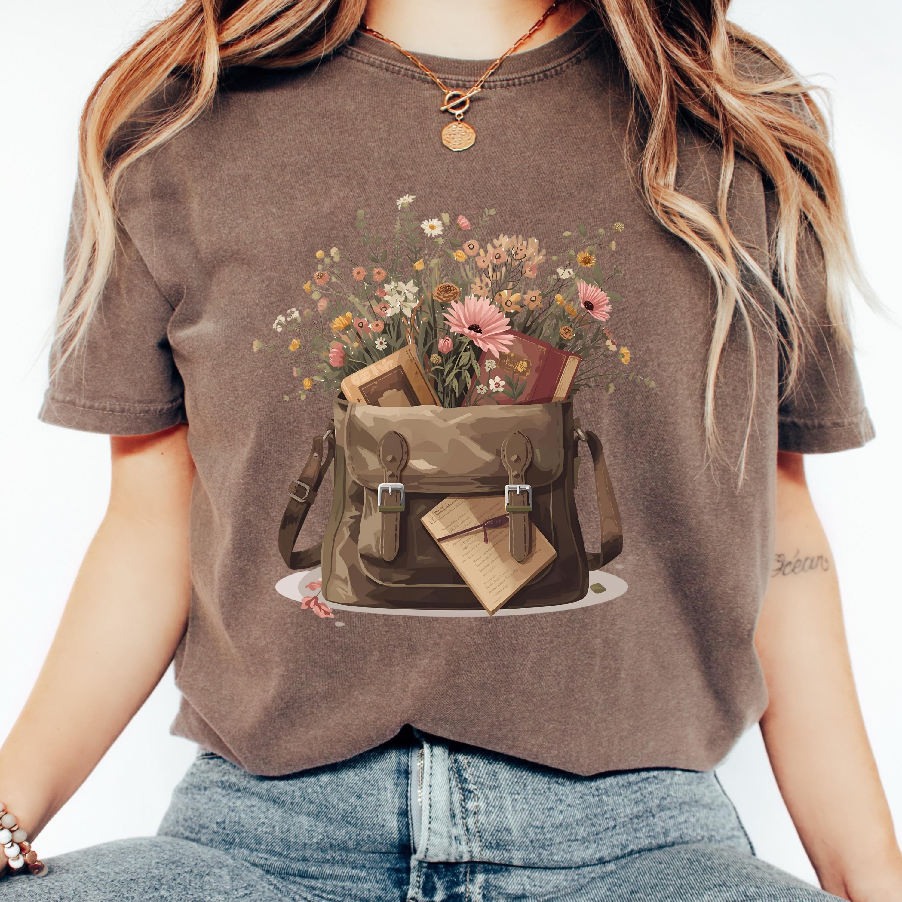 Book Lover Floral Tee | Teacher Wildflower Shirt