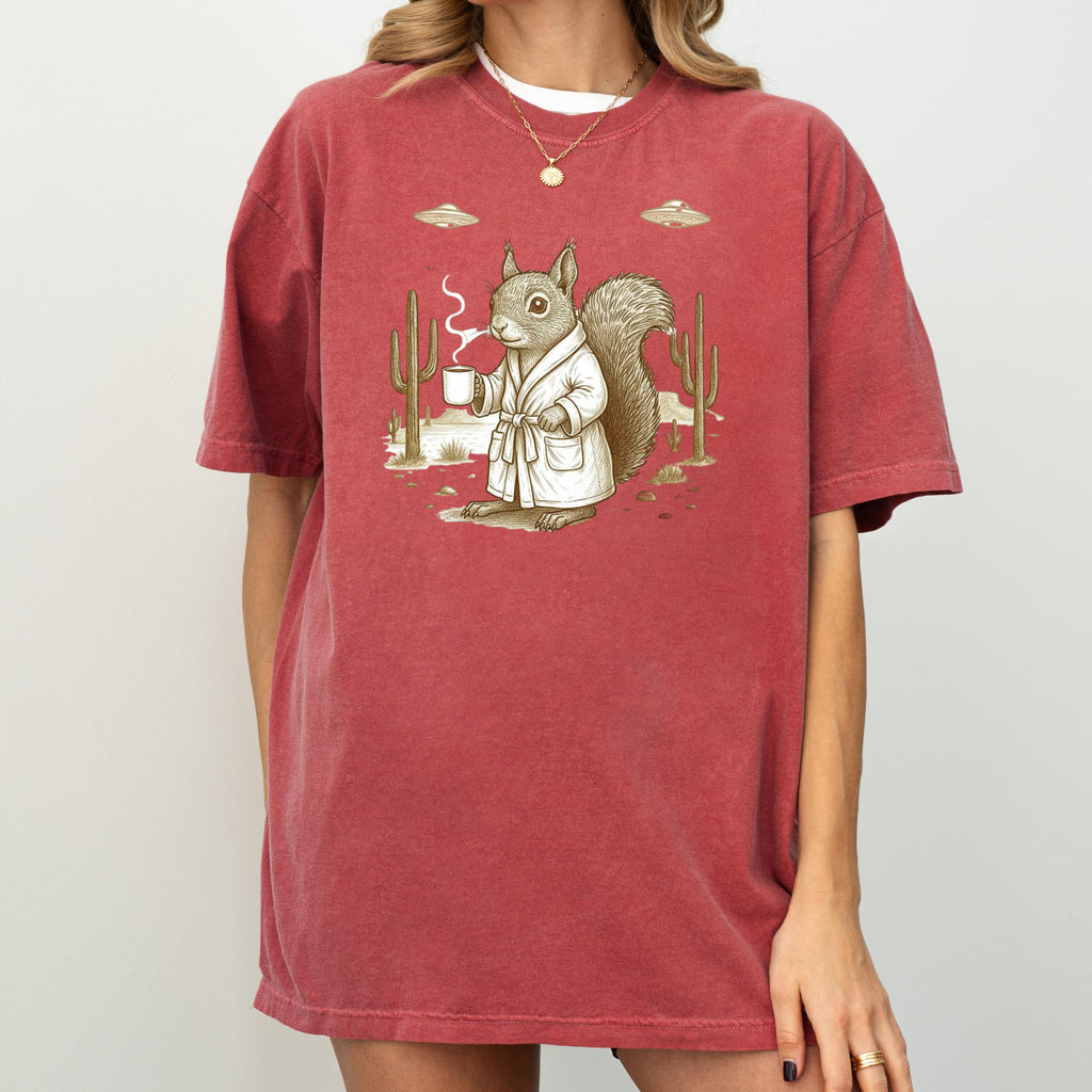 Coffee Squirrel Shirt | Comfort Colors 1717 Western UFO Tee