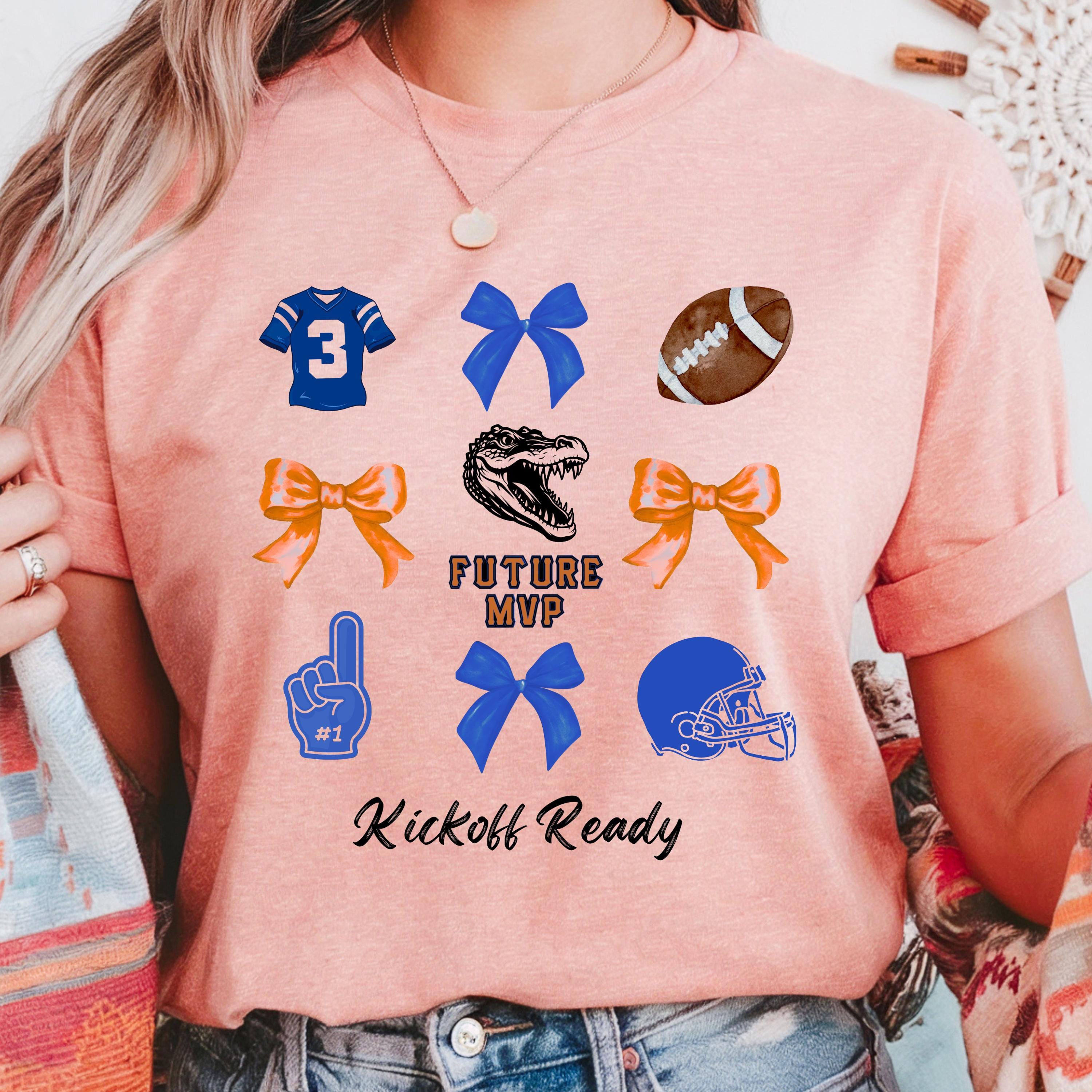 Future MVP Game Day Shirt | Football & Bows | Neutral Colors | Bella+Canvas 3001