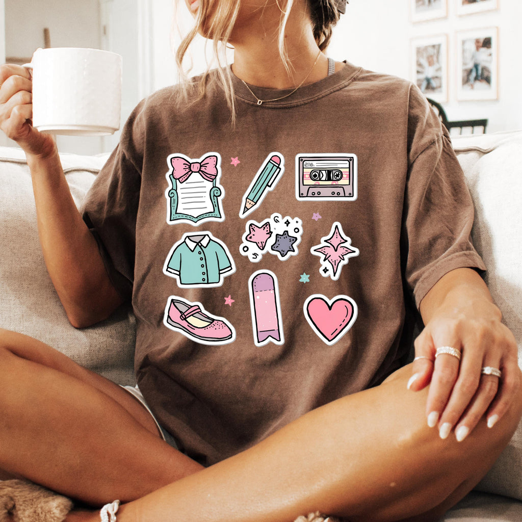 Pastel Kawaii Teacher Shirt - Back to School Pencil Tee